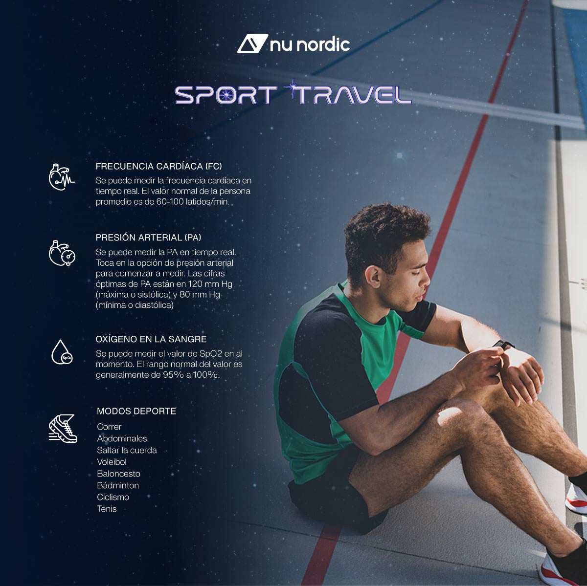 Smartwatch Nu Nordic Sport Travel Bluetooth Llamadas Música