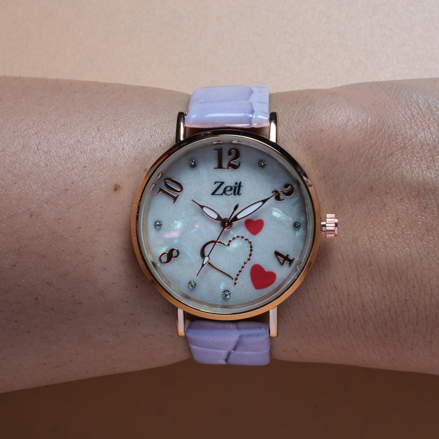 Reloj Análogo Zeit Dama Casual Correa de Tacto Piel Diseño