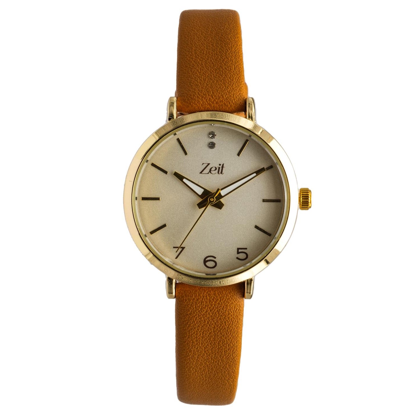 Reloj Análogo Zeit Dama Casual Tacto Piel/Liso Pedrería