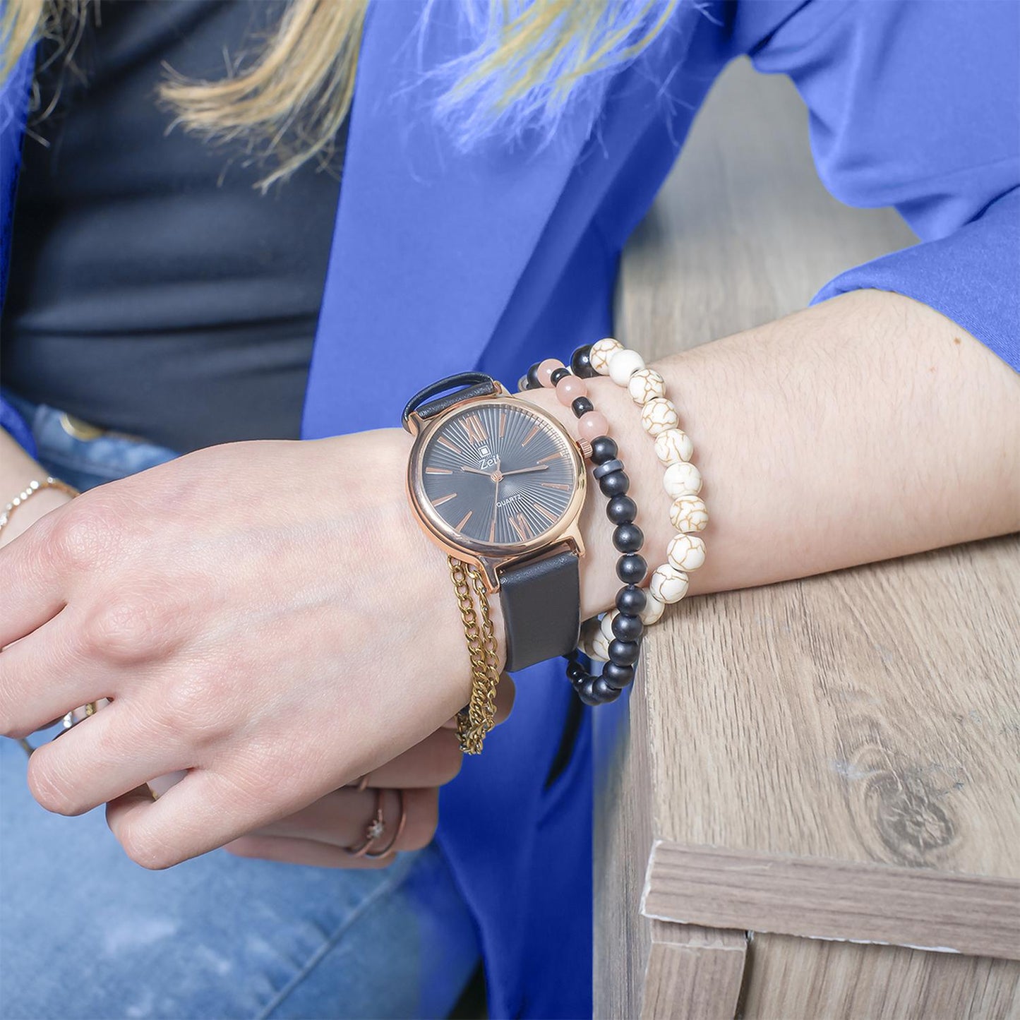 Reloj Análogo Zeit Casual Mujer Tacto Piel Liso