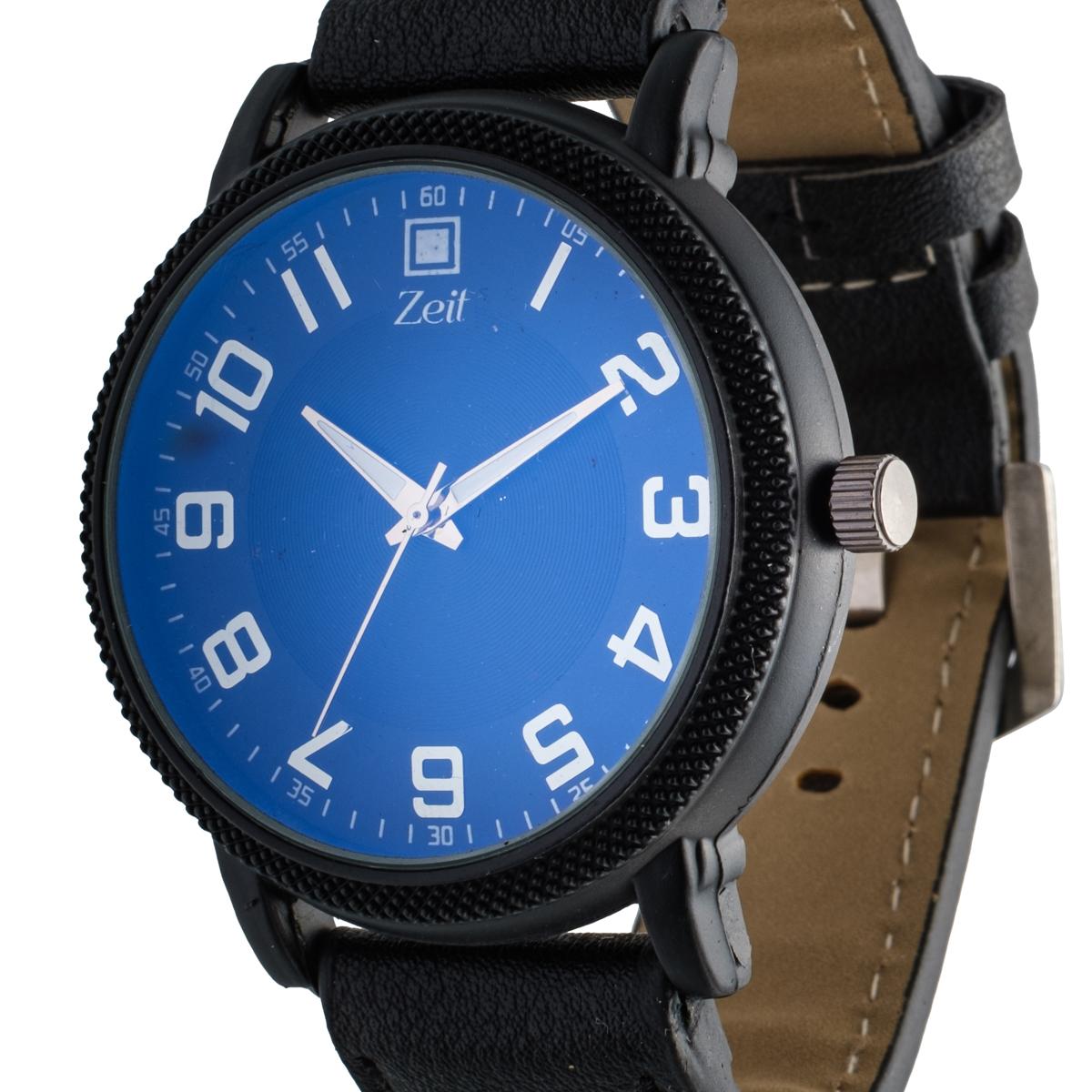 Reloj Análogo Zeit Caballero Correa De Tacto Piel/fondo liso