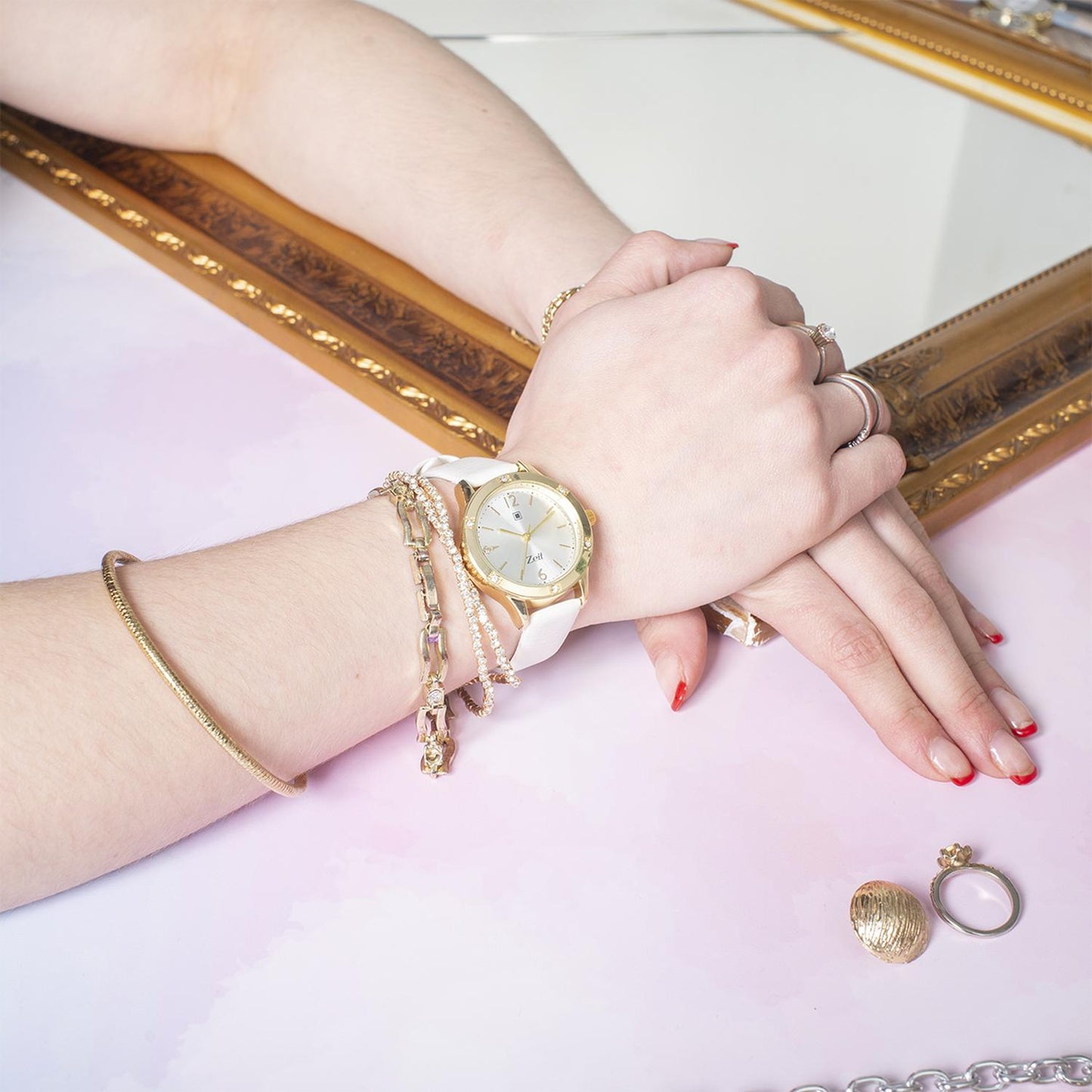 Reloj Análogo Zeit Casual Mujer Tacto Piel