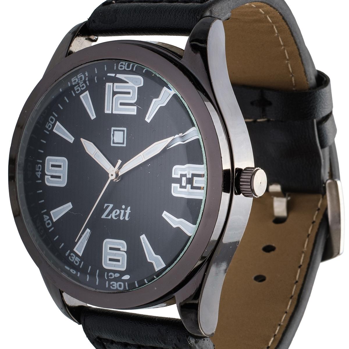 Reloj Análogo Zeit Caballero correa De Tacto Piel fondo liso