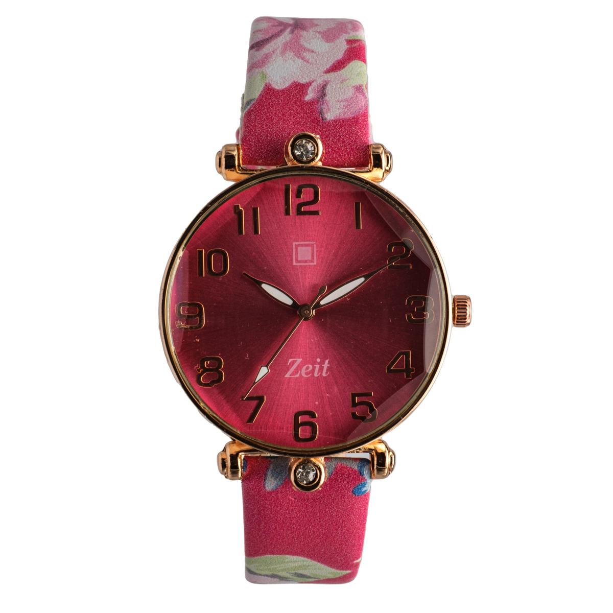 Reloj Análogo Zeit Dama Casual correa De Tacto Piel Flor