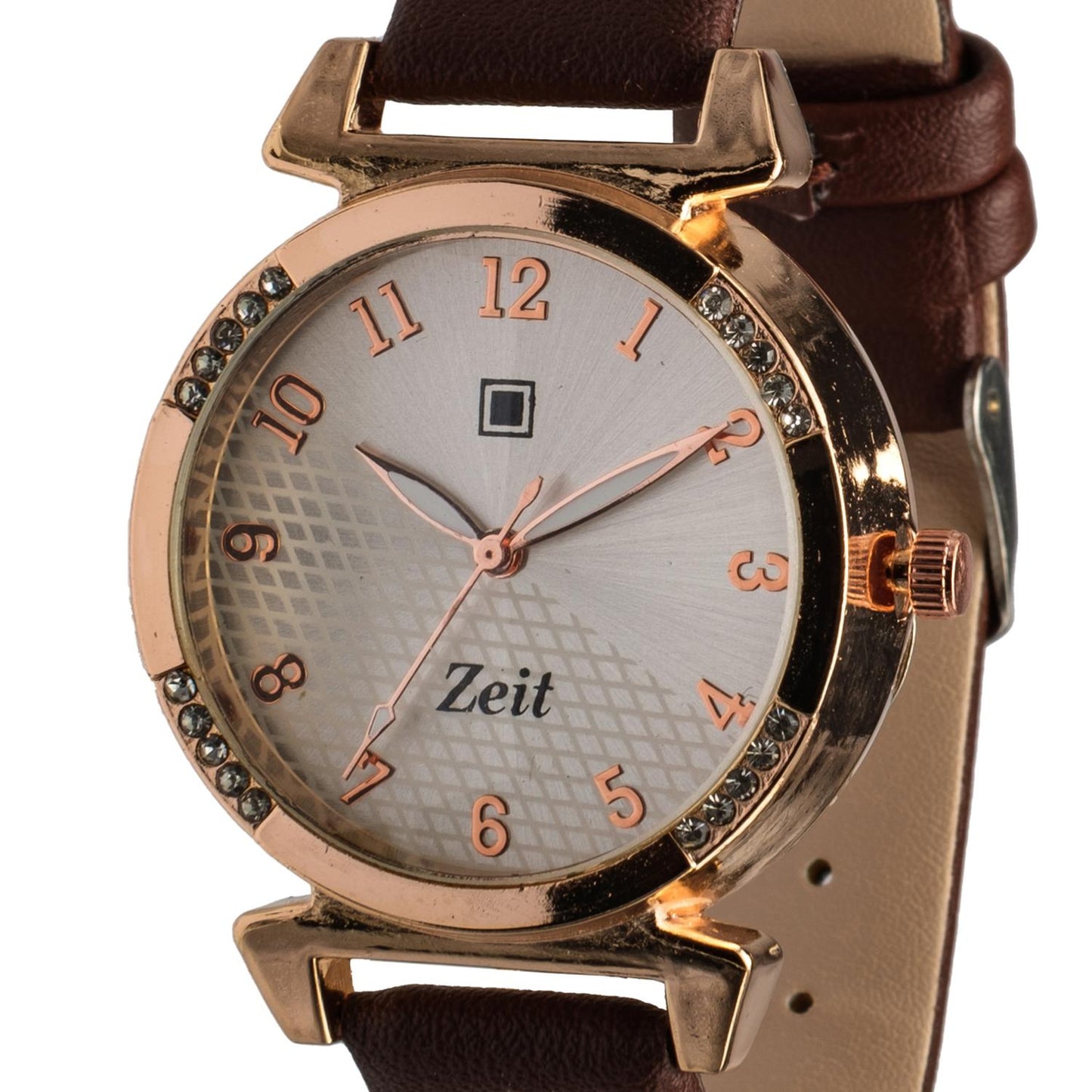 Reloj Análogo Zeit Dama Casual correa De Tacto Piel Textura