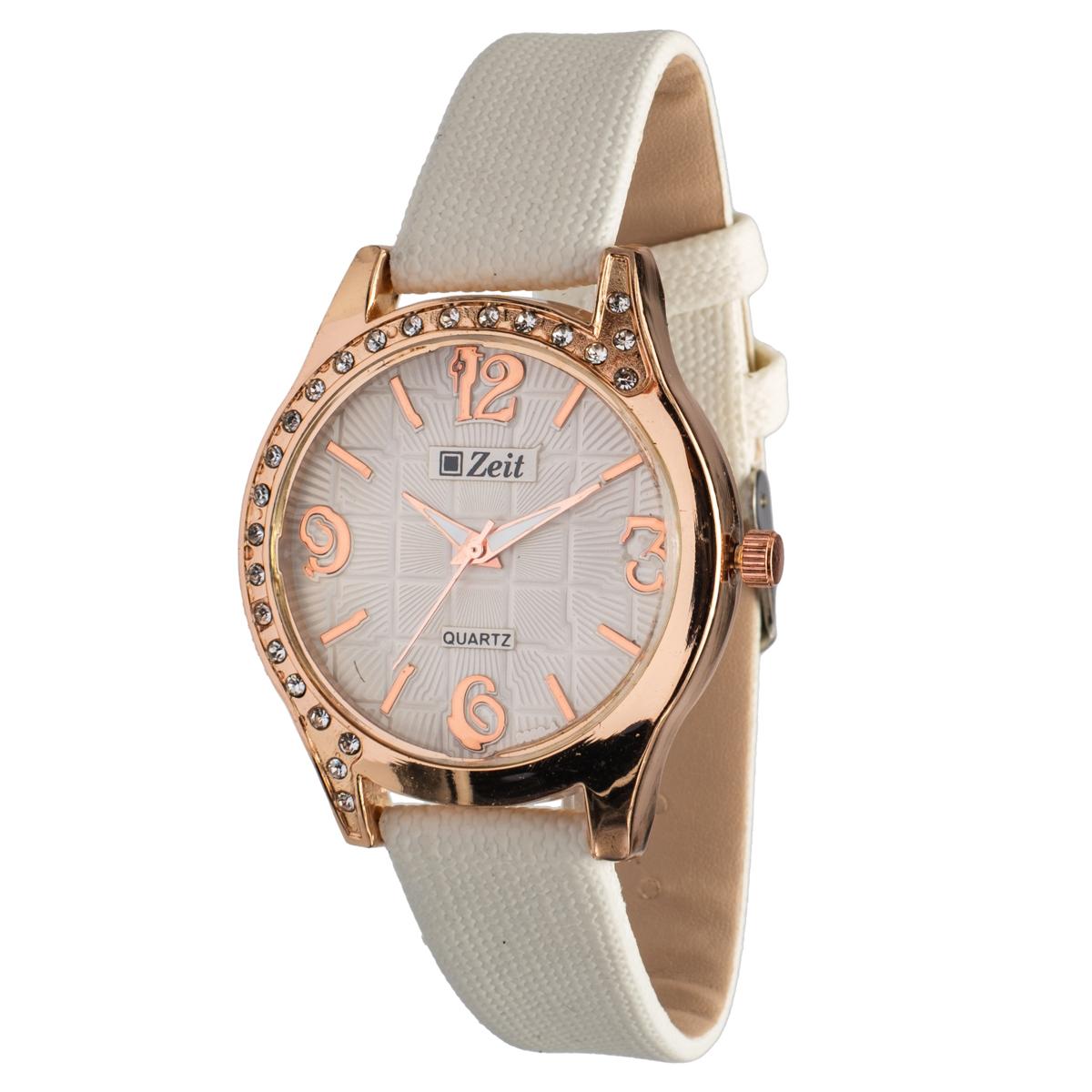 Reloj Análogo Zeit Dama Casual Textura y Pedrería