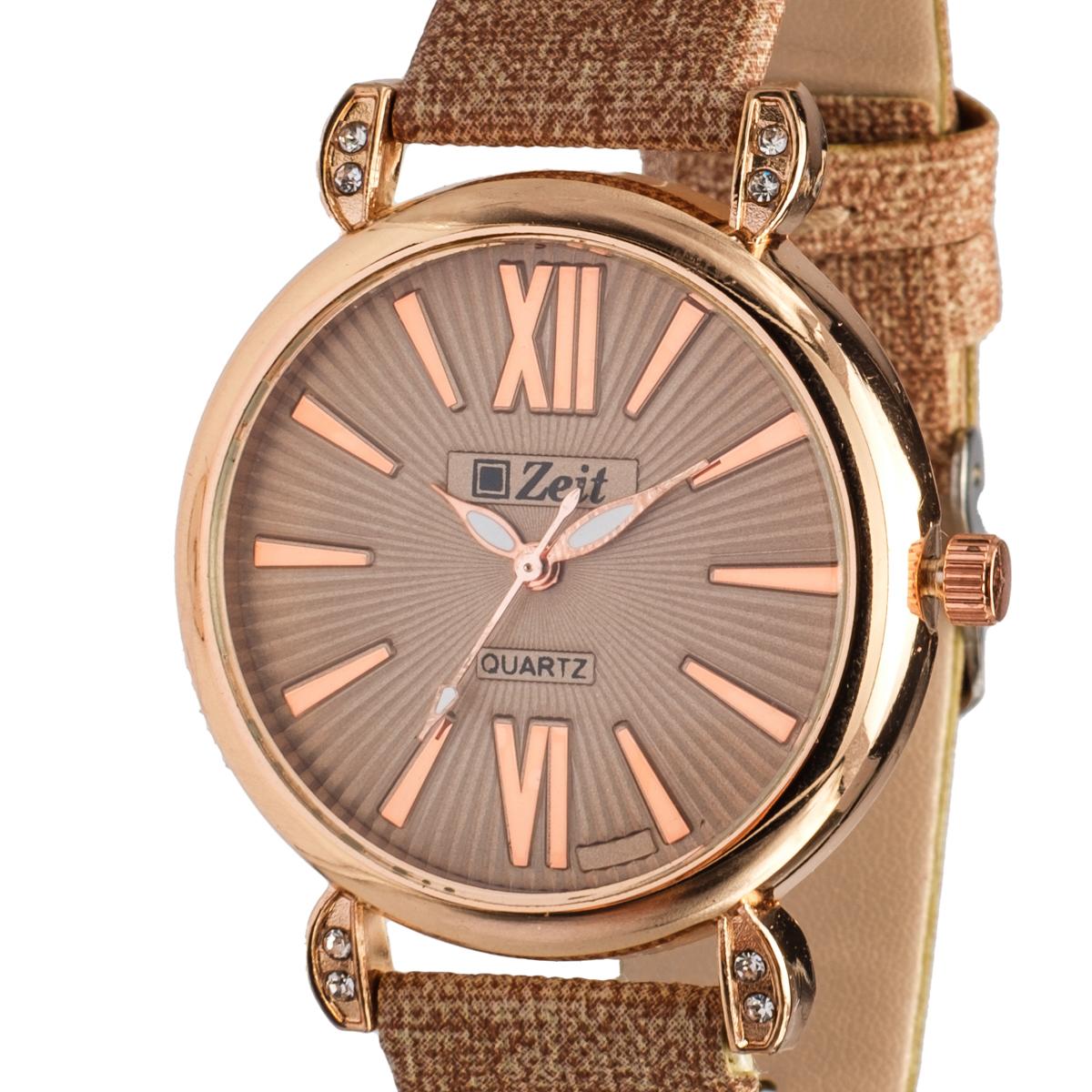 Reloj Análogo Zeit Dama Casual Tacto Piel/Romanos
