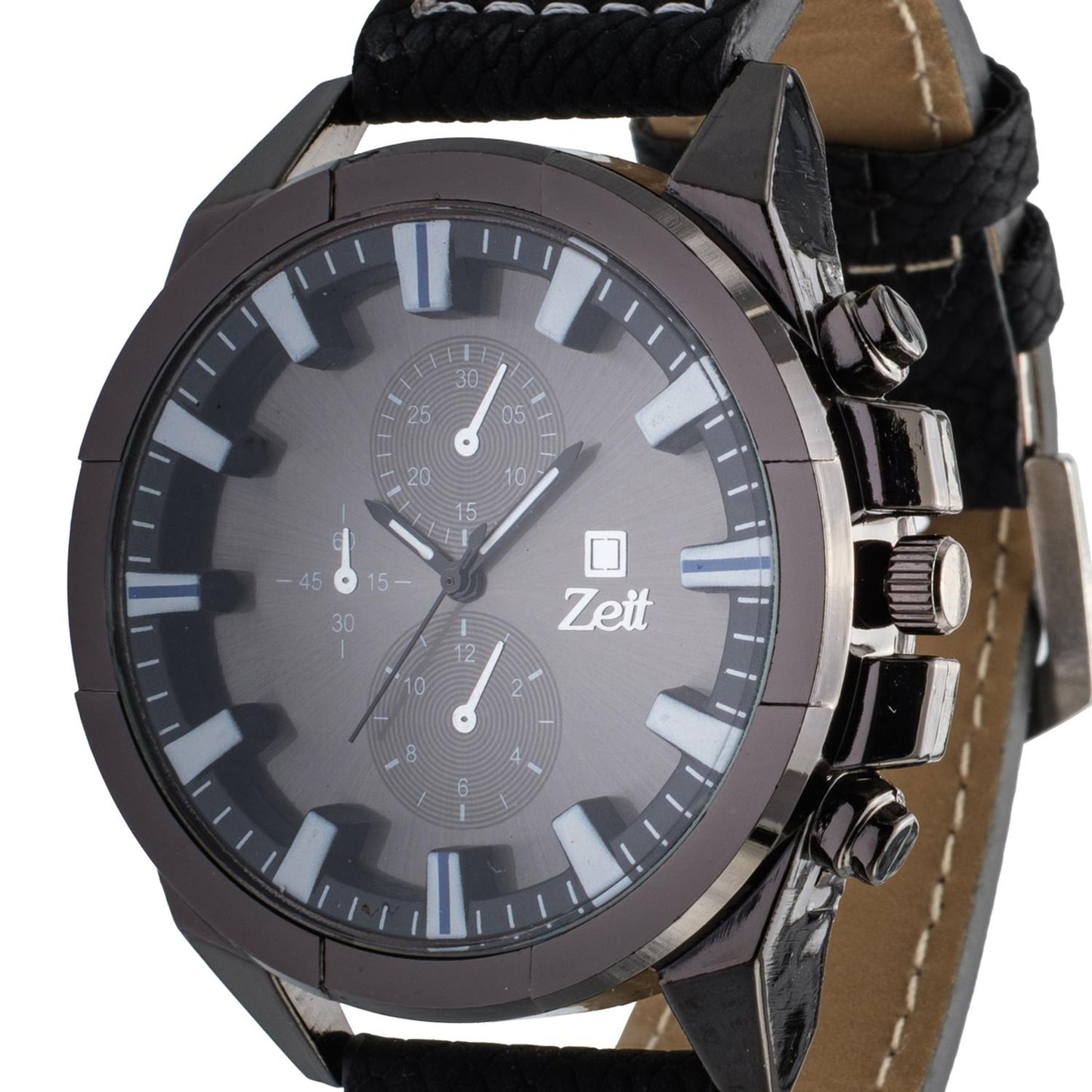 Reloj Análogo Zeit Caballero Correa De Tacto Piel