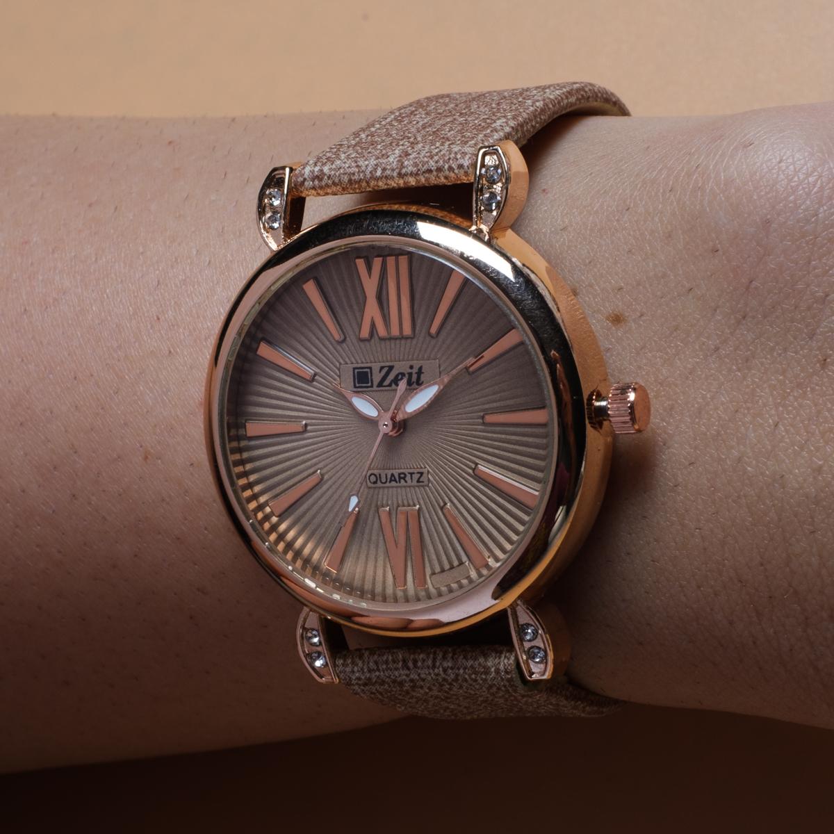 Reloj Análogo Zeit Dama Casual Tacto Piel/Romanos