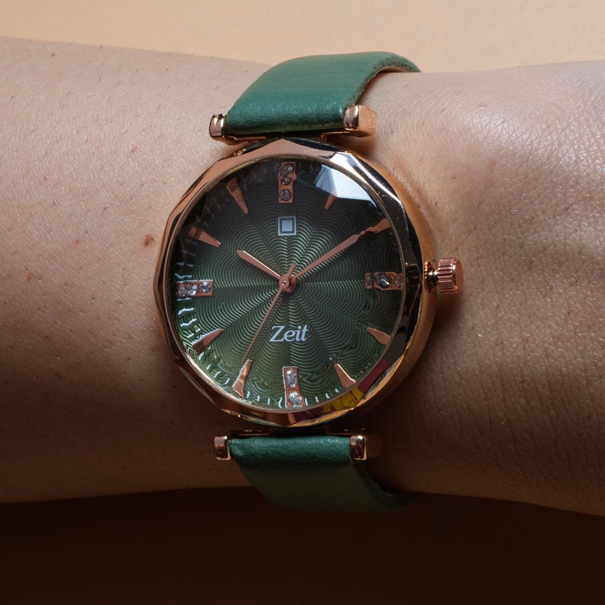 Reloj Análogo Zeit Dama Textura correa De Tacto Piel Casual