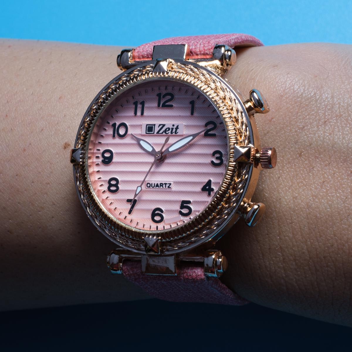 Reloj Análogo Zeit Dama Casual Textura Correa Tacto Piel