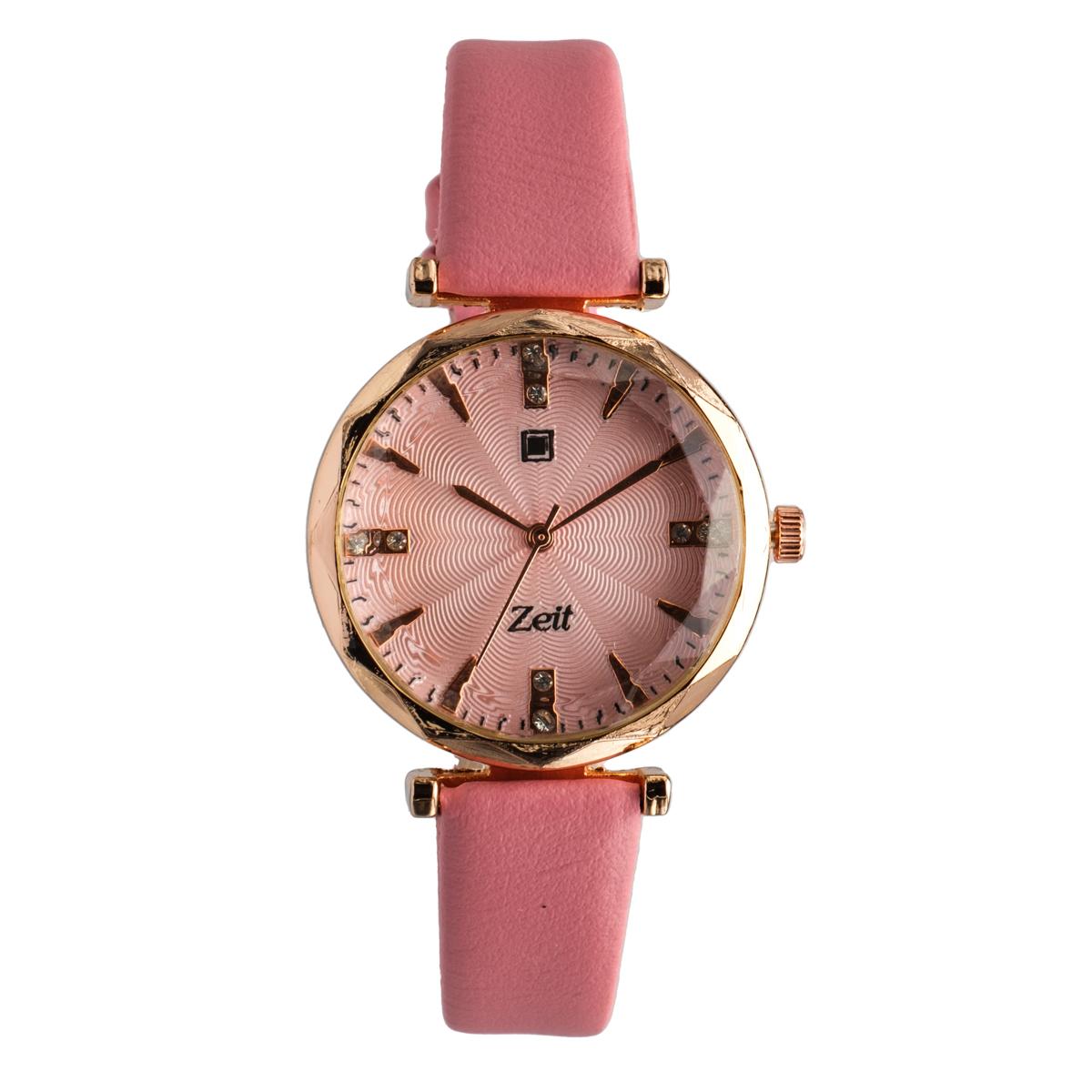 Reloj Análogo Zeit Dama Textura correa De Tacto Piel Casual