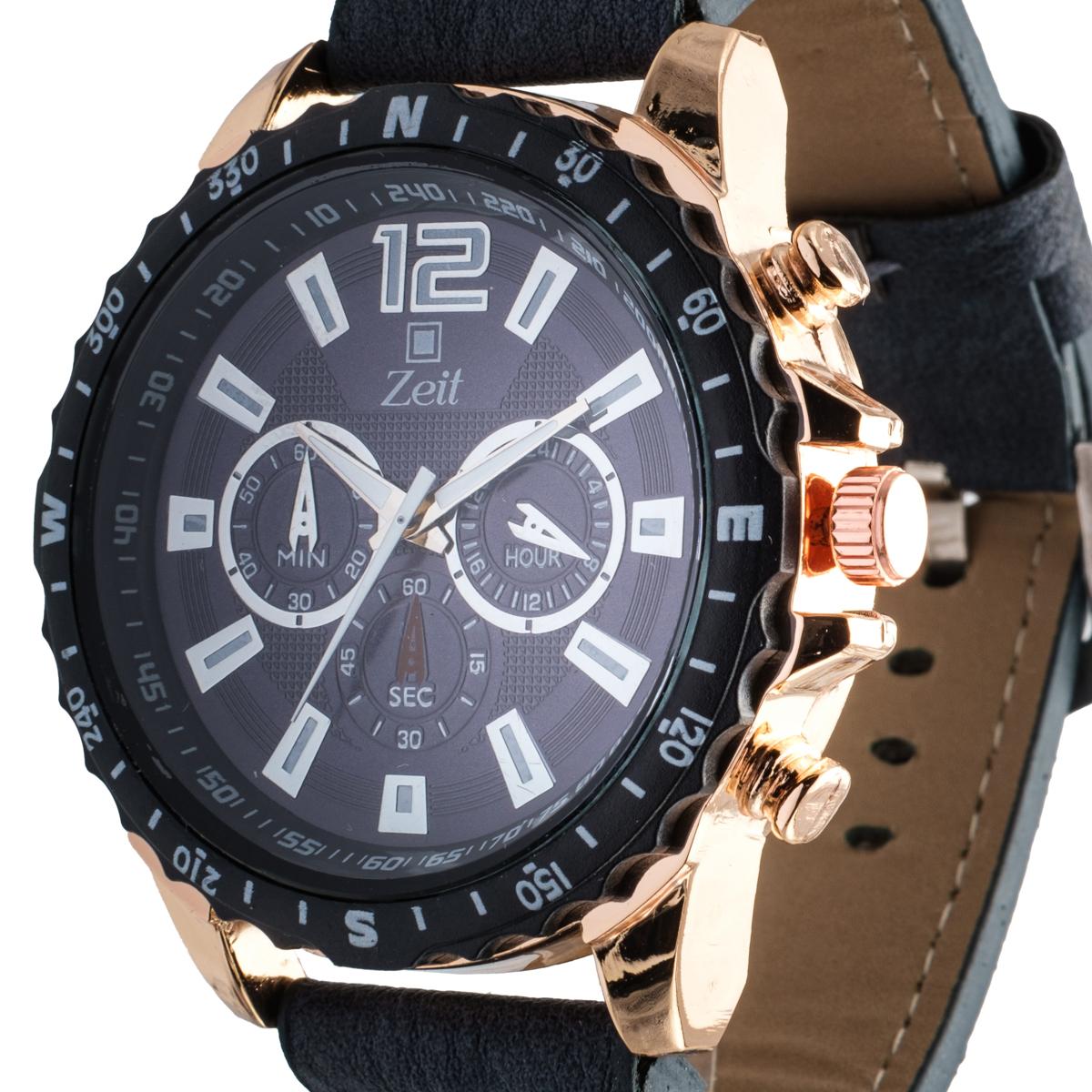 Reloj Análogo Zeit Caballero Correa Tacto Piel Simuladores