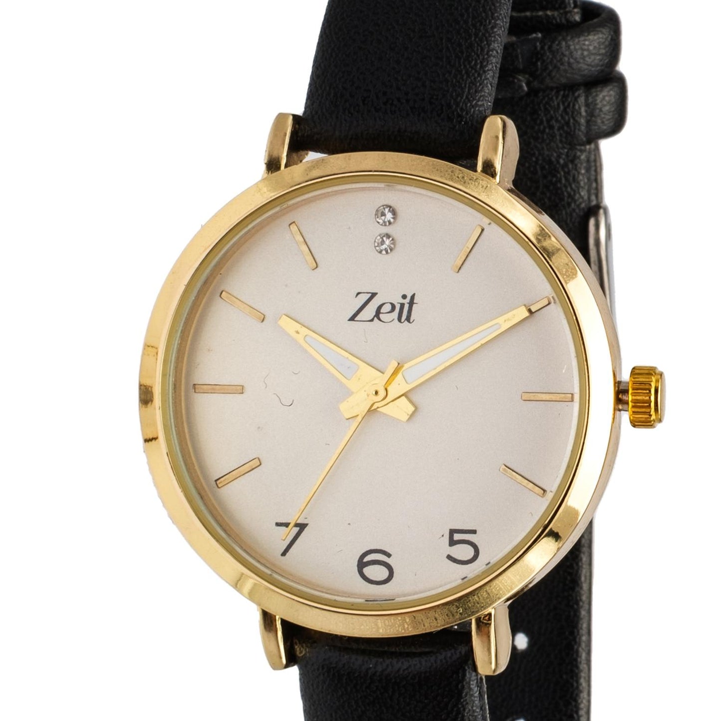 Reloj Análogo Zeit Dama Casual Tacto Piel/Liso Pedrería