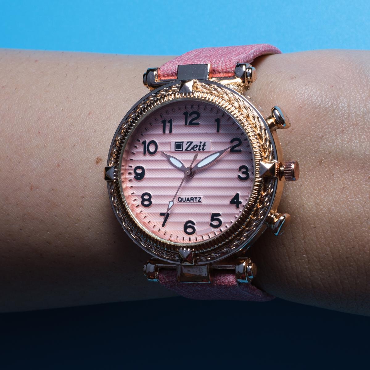 Reloj Análogo Zeit Dama Casual Textura Correa Tacto Piel