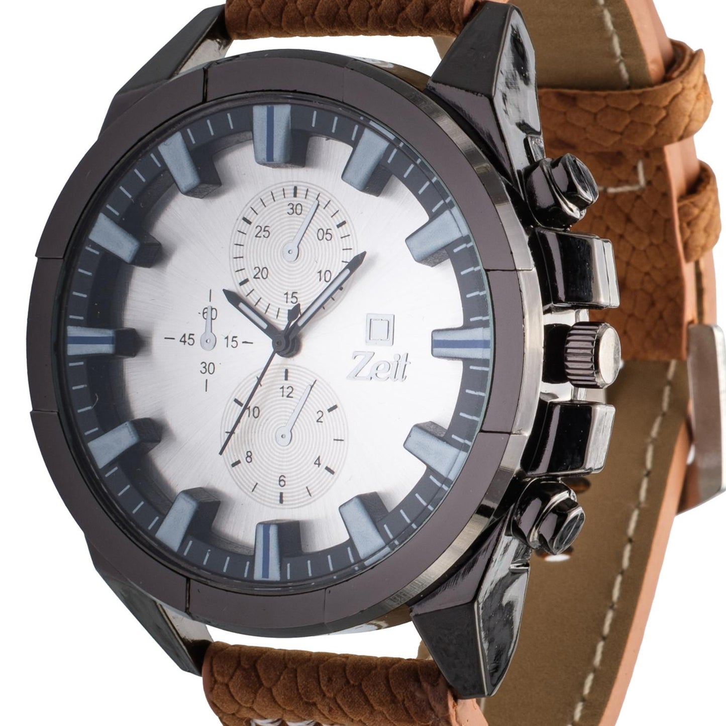 Reloj Análogo Zeit Caballero Correa De Tacto Piel