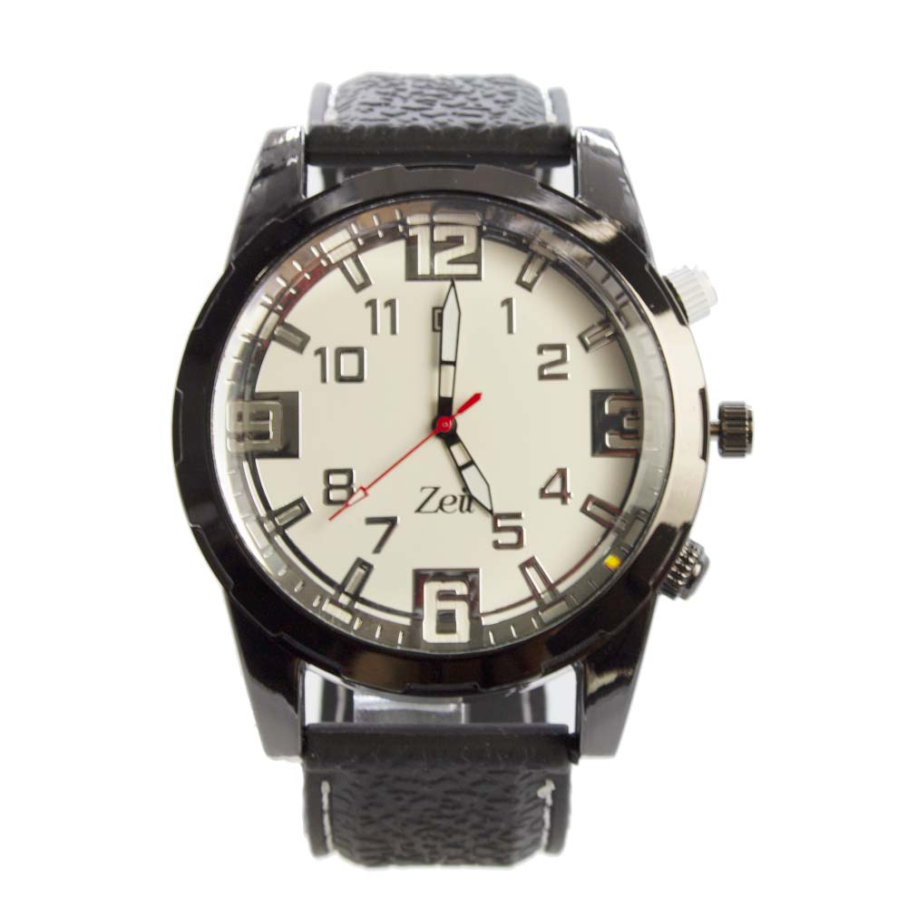 Reloj Zeit de Hombre tipo Análogo extensible Silicon color Negro