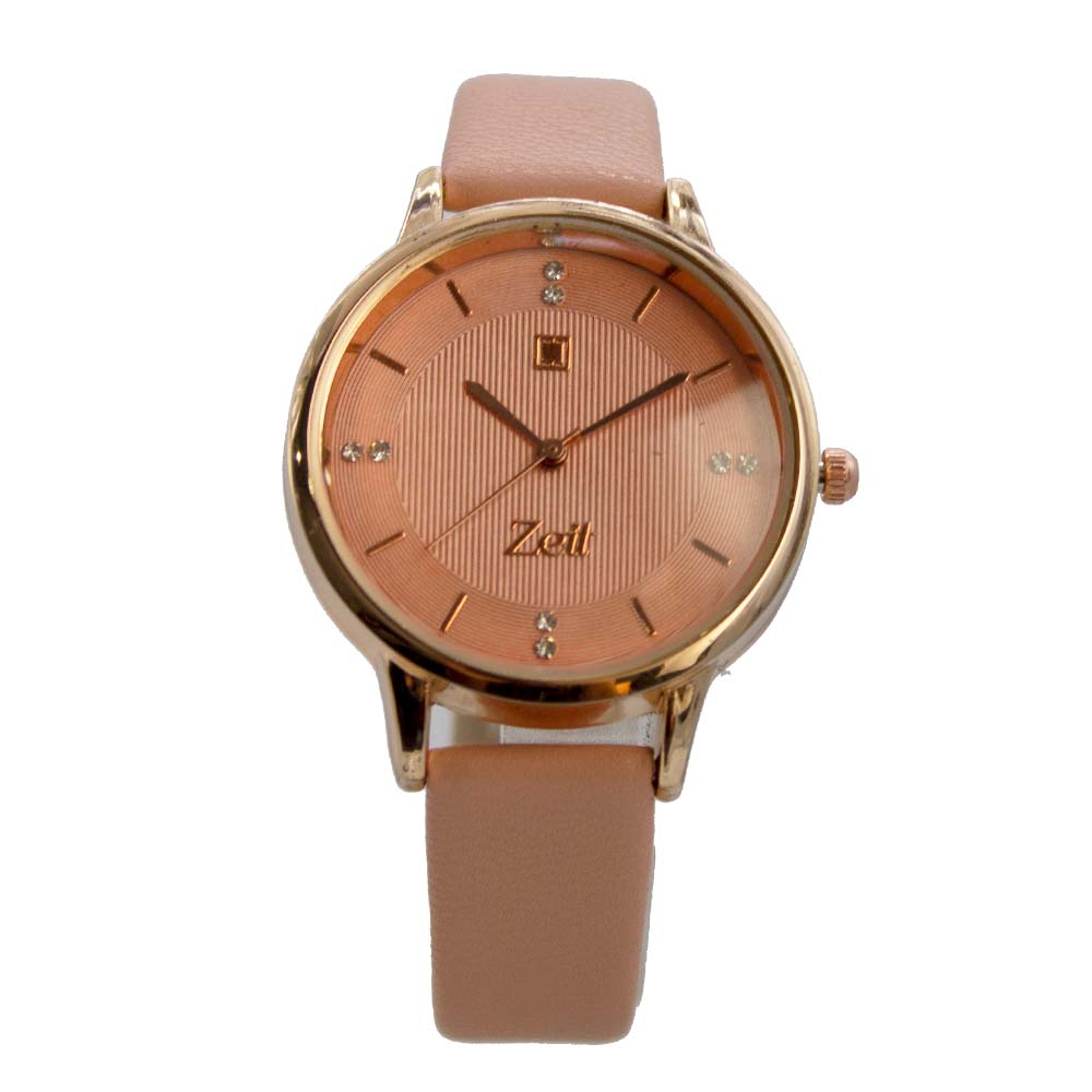 Reloj Zeit para Mujer Indicadores oro rosa pedreria
