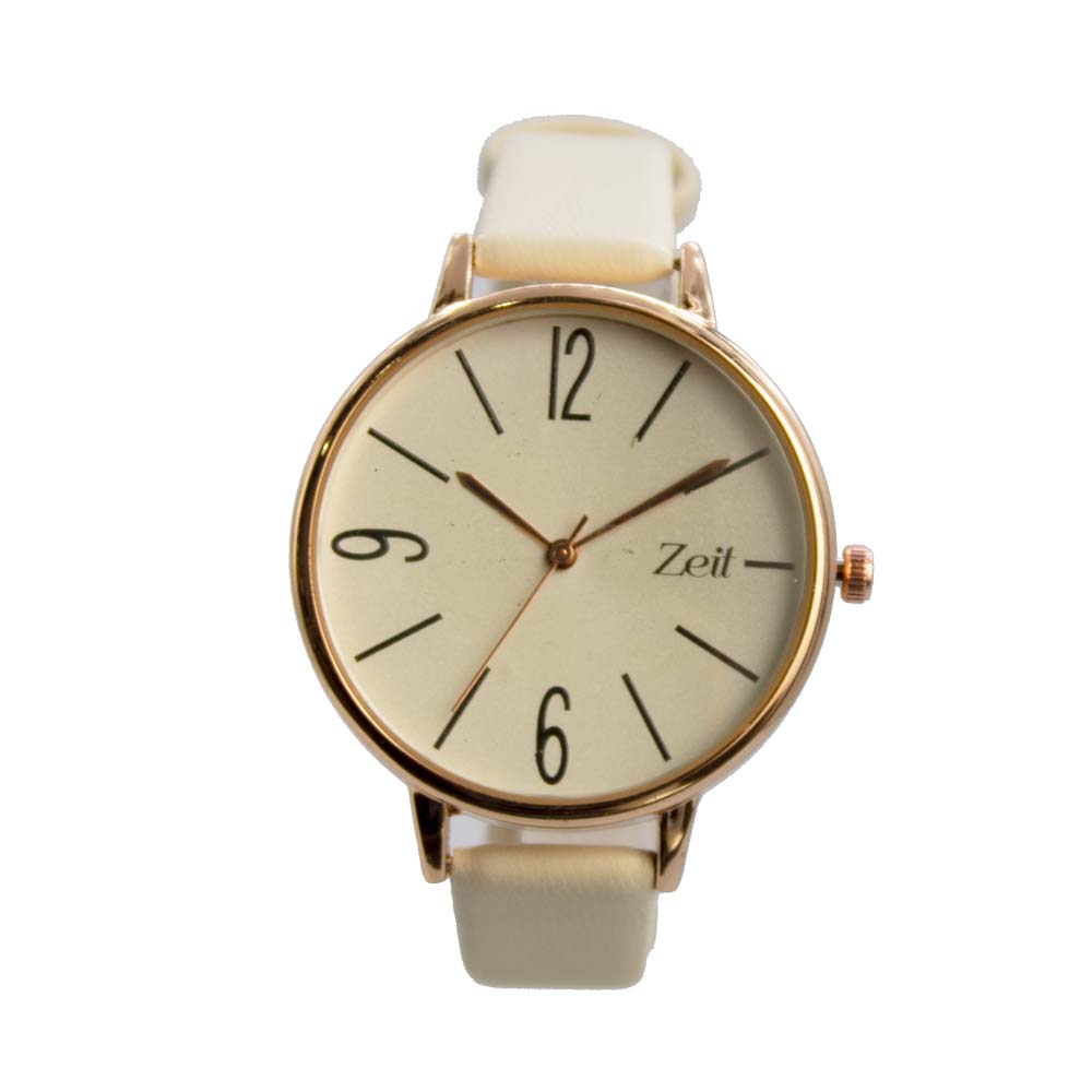 Reloj Zeit para Mujer Indicadores negro, manecillas oro rosa