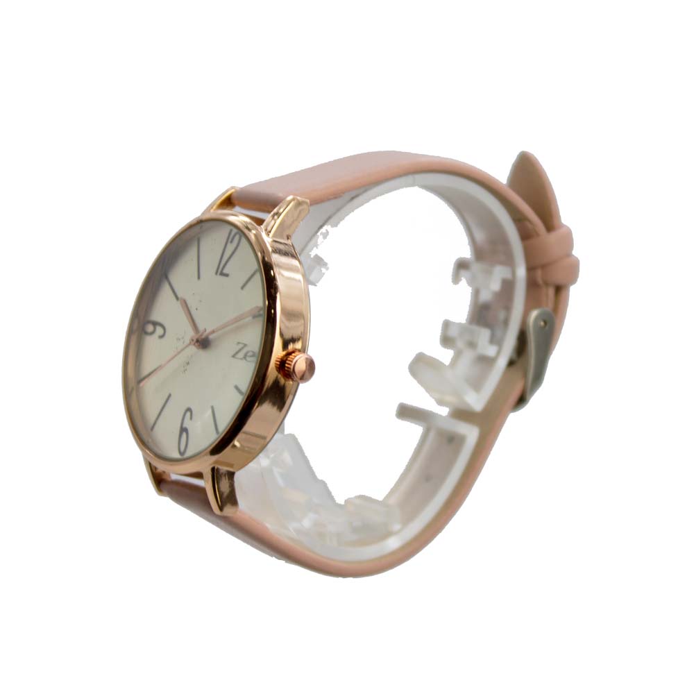 Reloj Zeit para Mujer Indicadores negro, manecillas oro rosa