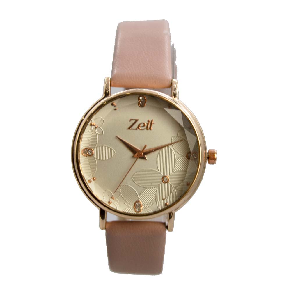 Reloj Zeit para Mujer textura de flores y pedreria