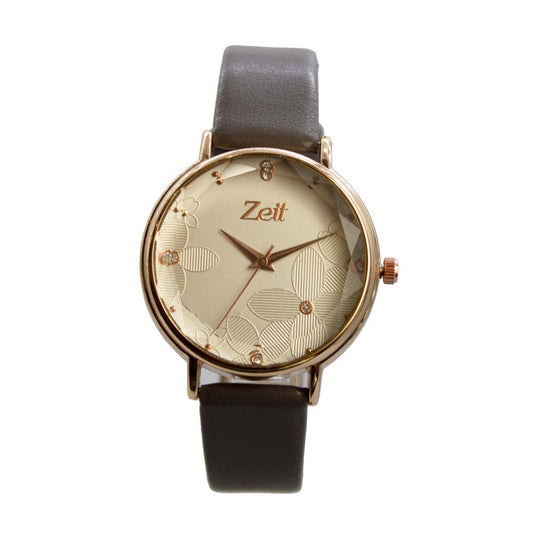 Reloj Zeit para Mujer textura de flores y pedreria