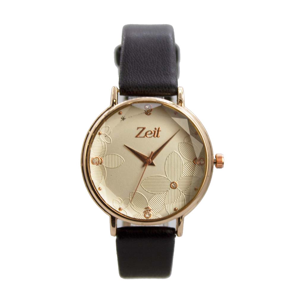 Reloj Zeit para Mujer textura de flores y pedreria