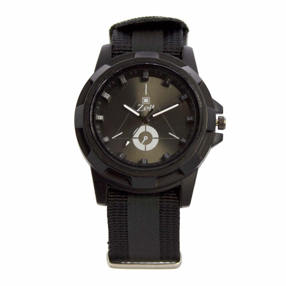 Reloj Zeit para Hombre fondo negro con indicadores blancos