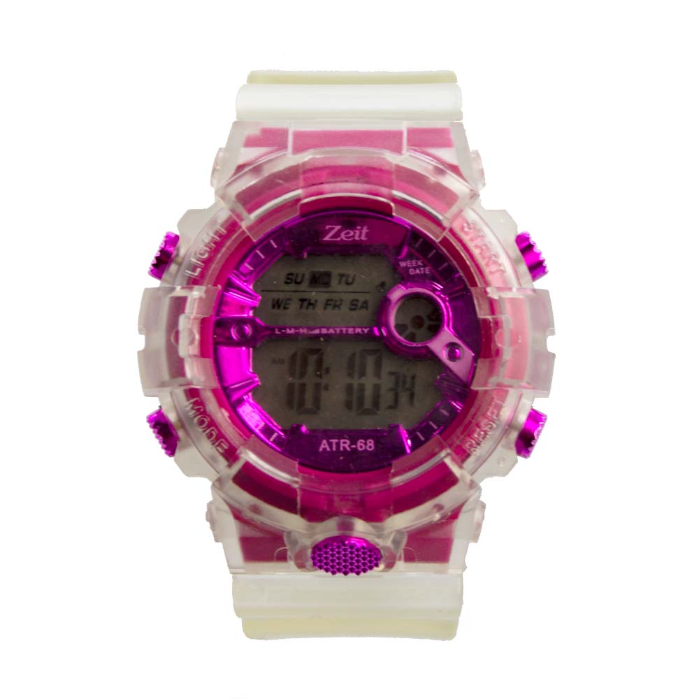 Reloj Zeit para Mujer led negro con caratula metalica