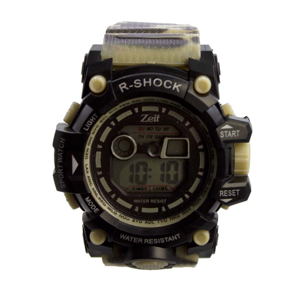 Reloj Zeit para Hombre camuflajeado con led negro