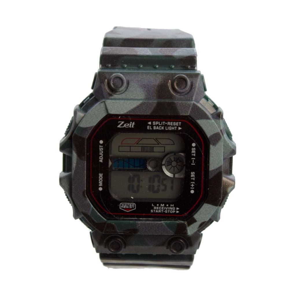 Reloj Zeit para Hombre camuflajeados led negro y cronometro