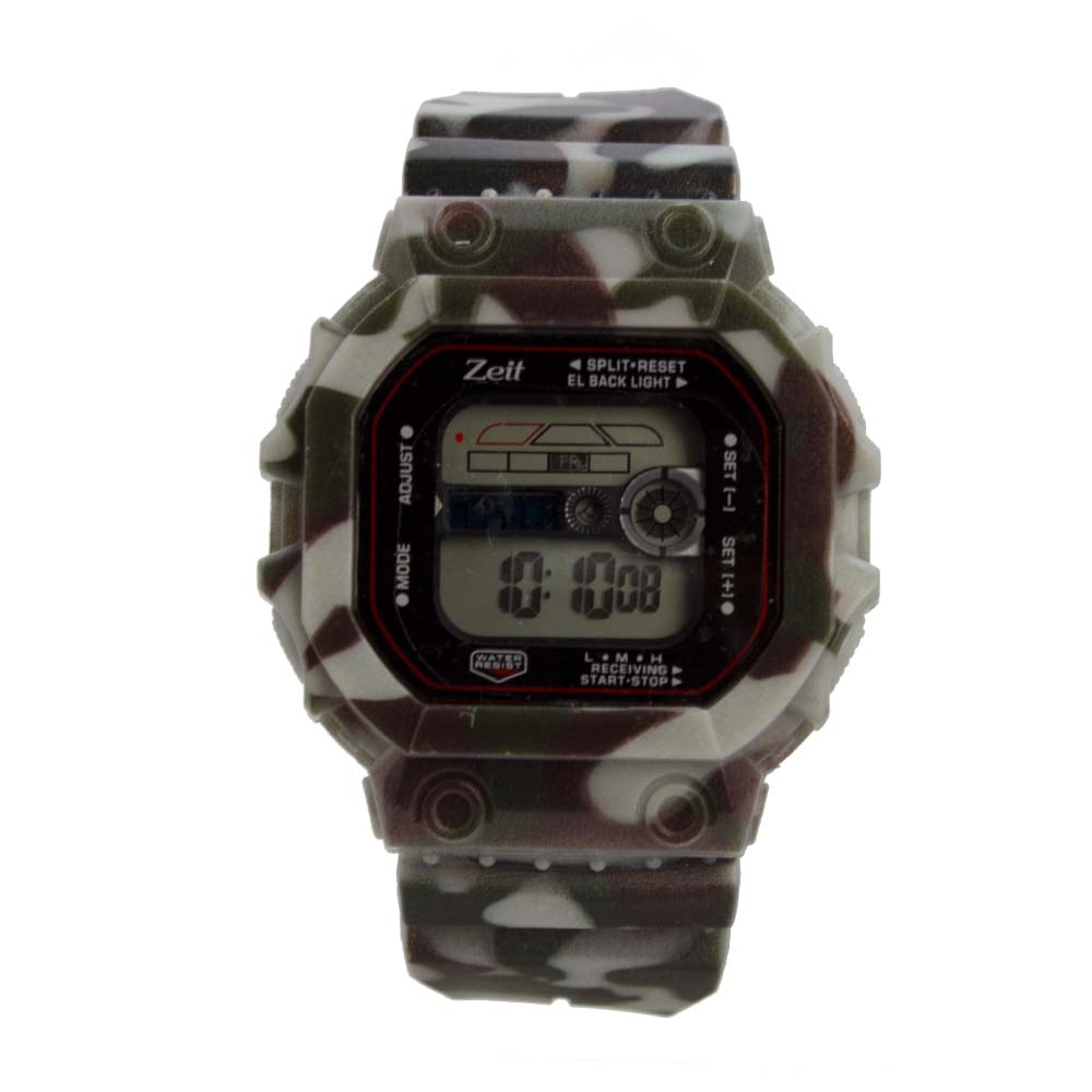 Reloj Zeit para Hombre camuflajeados led negro y cronometro