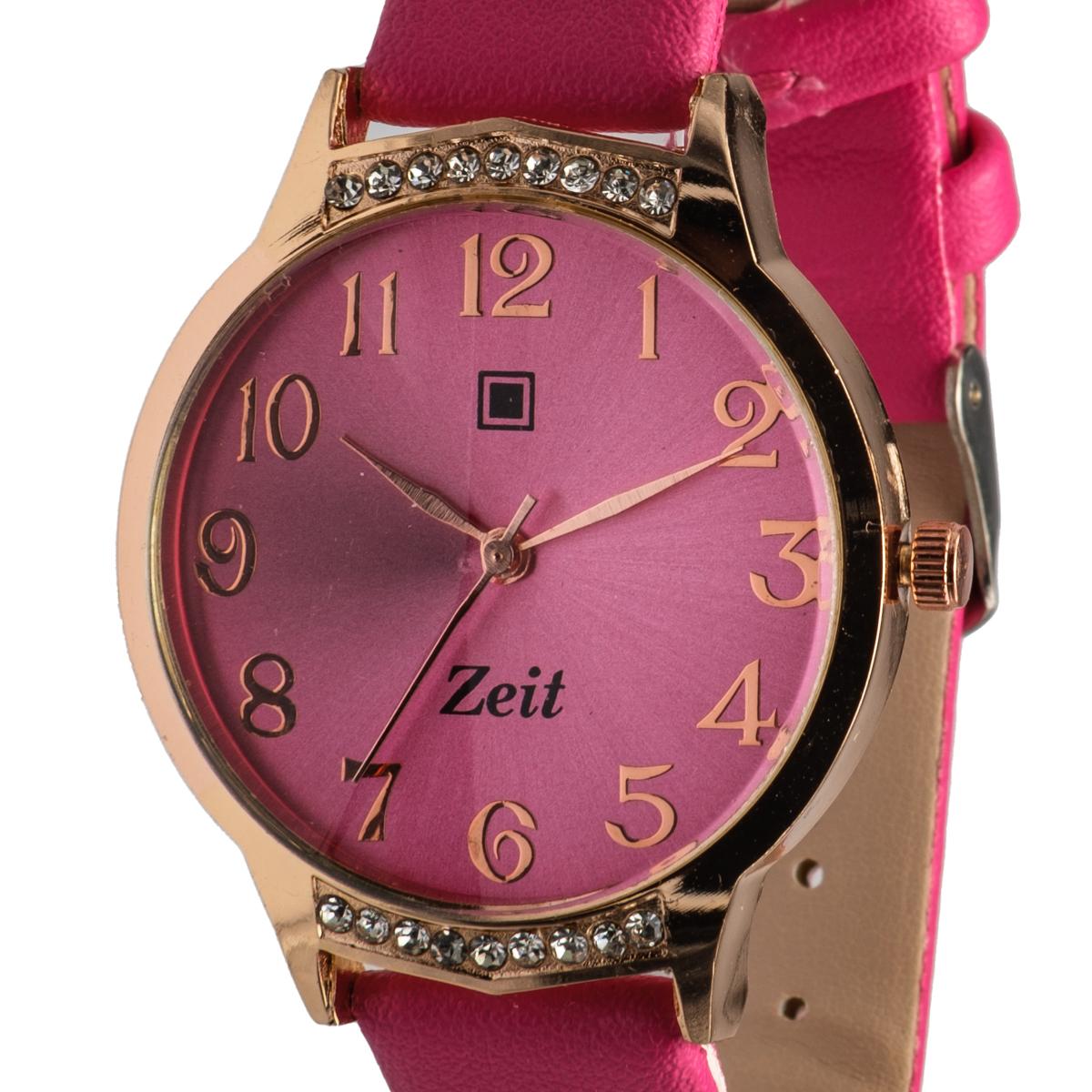 Reloj Análogo Zeit Dama Casual Pedrería en Bisel