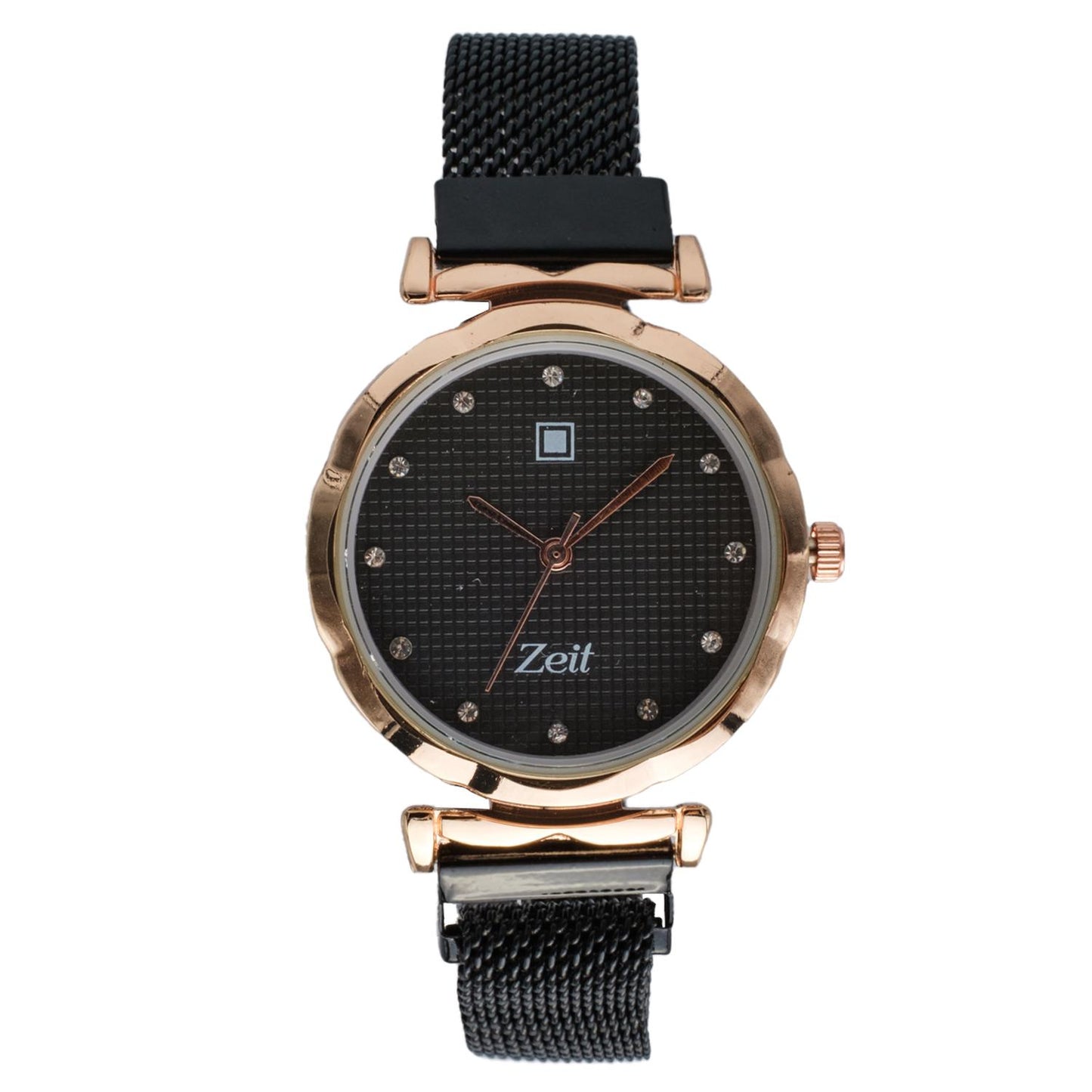 Reloj Análogo Zeit Dama Casual Mesh Pedrería