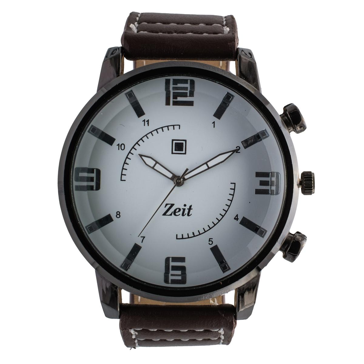 Reloj Análogo Zeit Caballero Correa Tacto Piel modelo liso