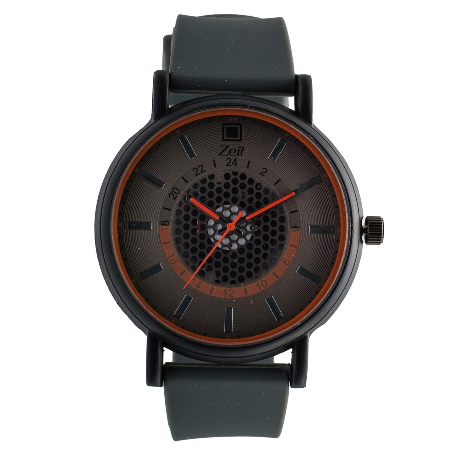 Reloj Análogo Zeit Caballero Correa Silicón Textura Casual