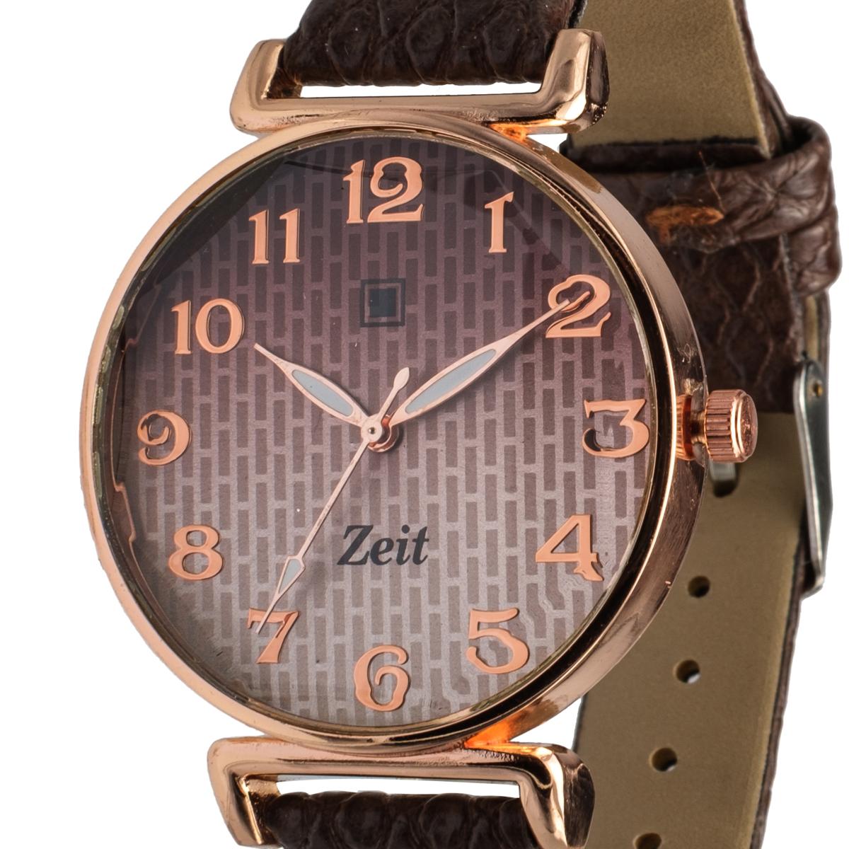 Reloj Análogo Zeit Casual correa De Tacto Piel Textura Dama