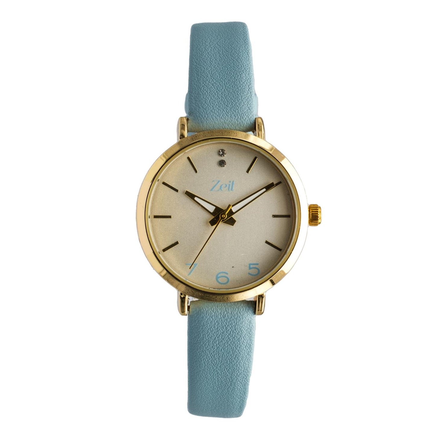 Reloj Análogo Zeit Dama Casual Tacto Piel/Liso Pedrería
