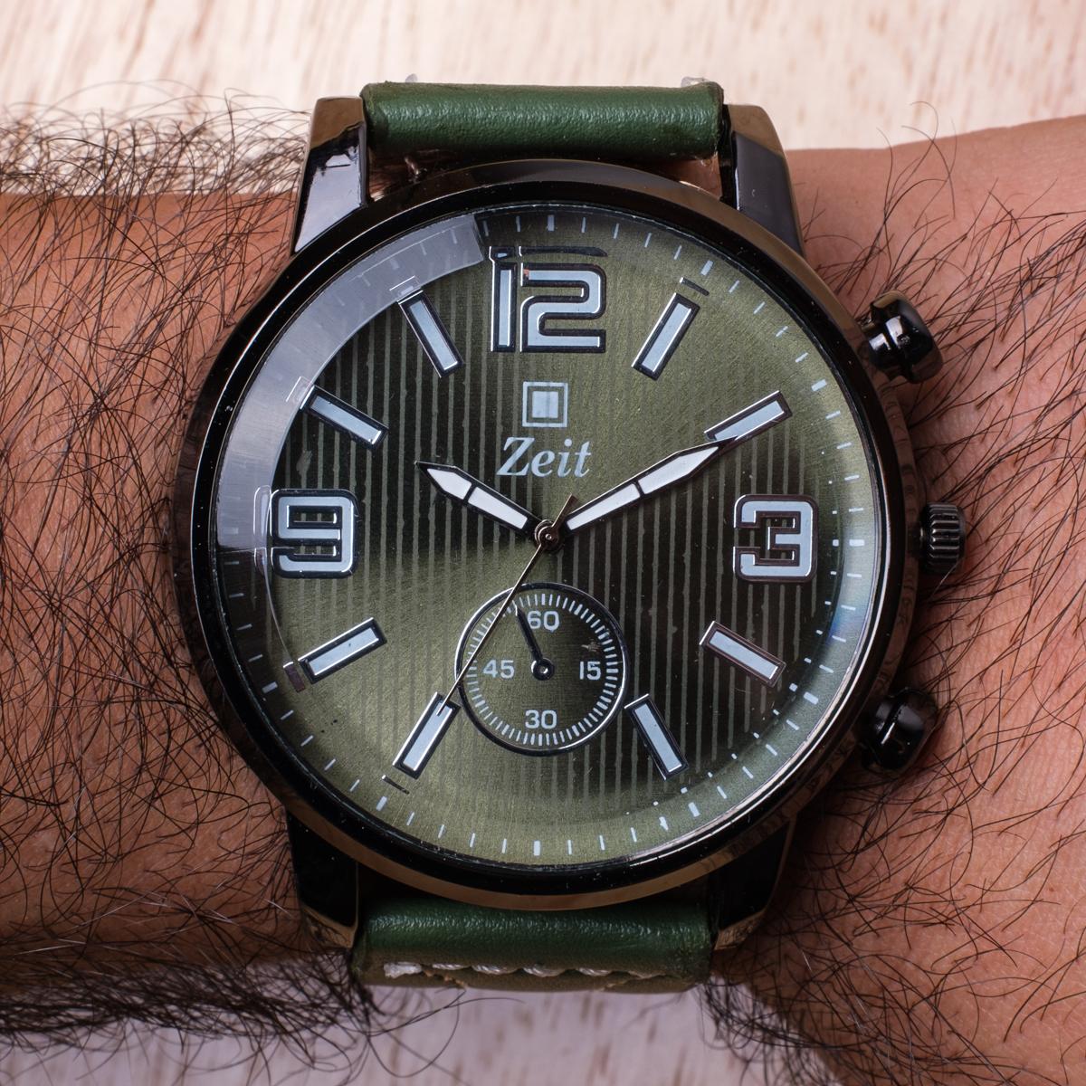 Reloj Análogo Zeit Caballero correa Tacto Piel Simuladores