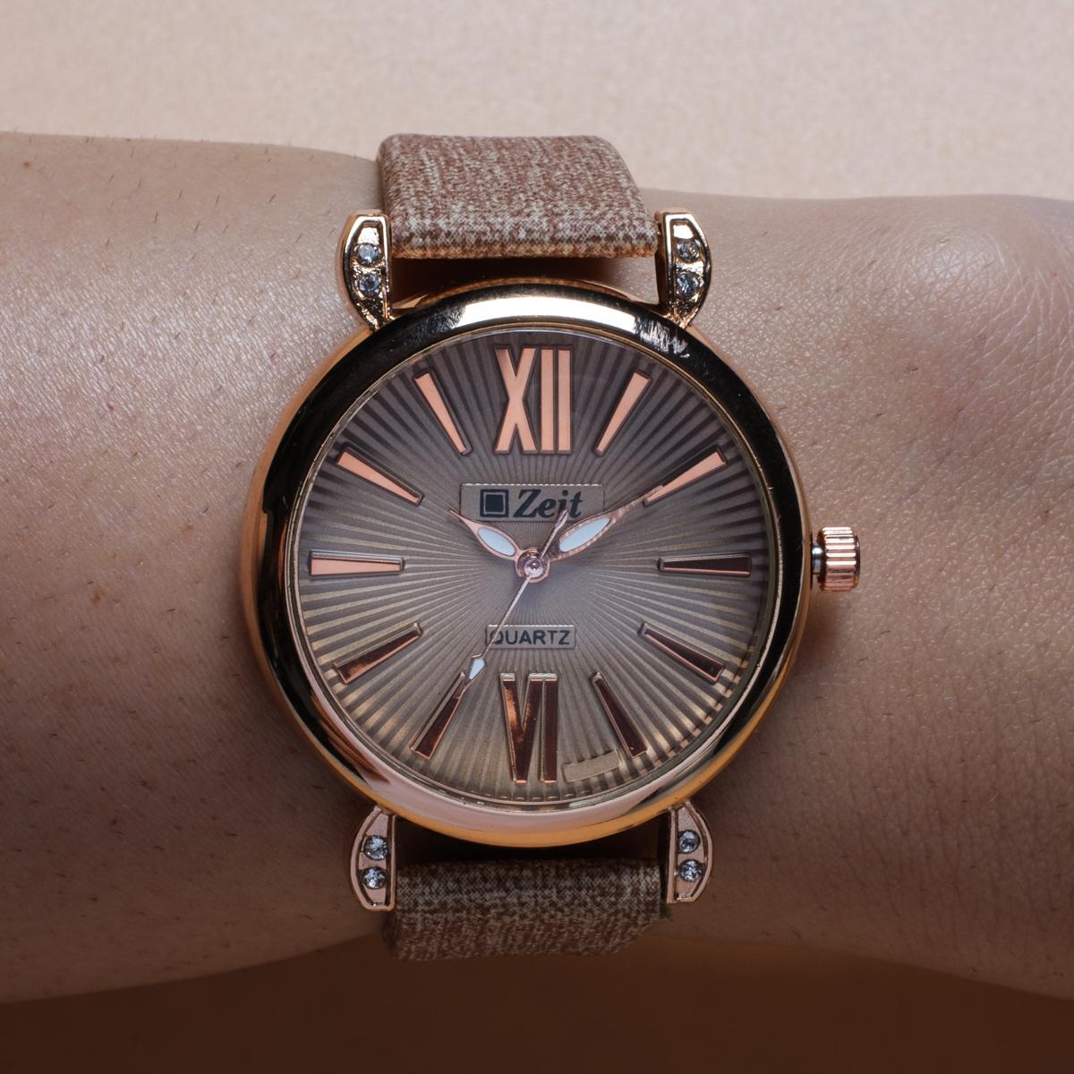 Reloj Análogo Zeit Dama Casual Tacto Piel/Romanos