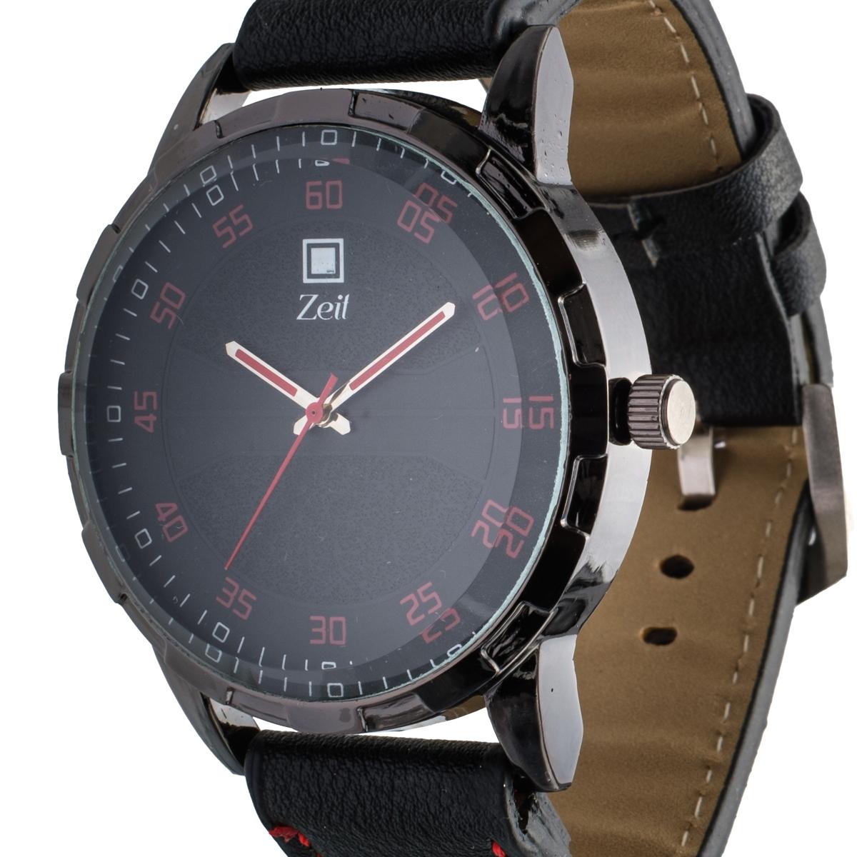 Reloj Análogo Zeit Caballero Correa De Tacto Piel Textura