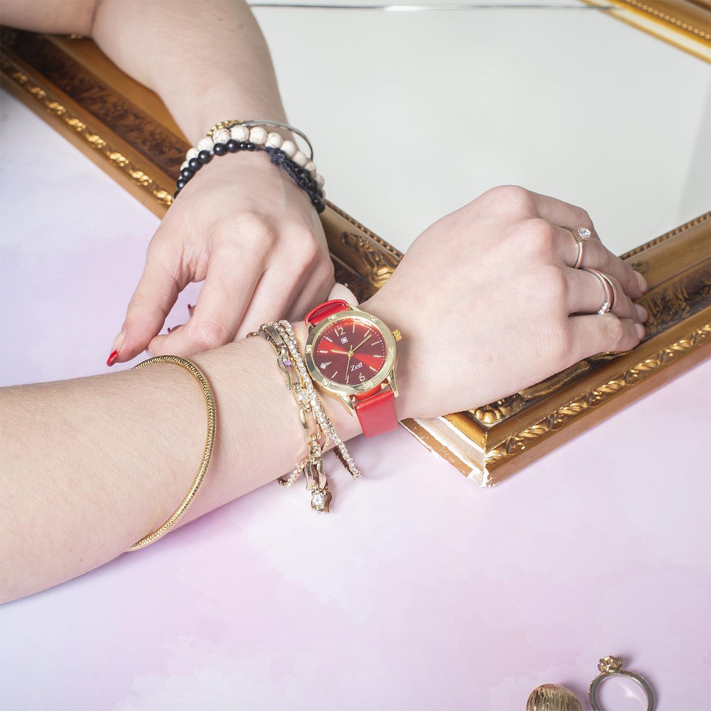 Reloj Análogo Zeit Casual Mujer Tacto Piel