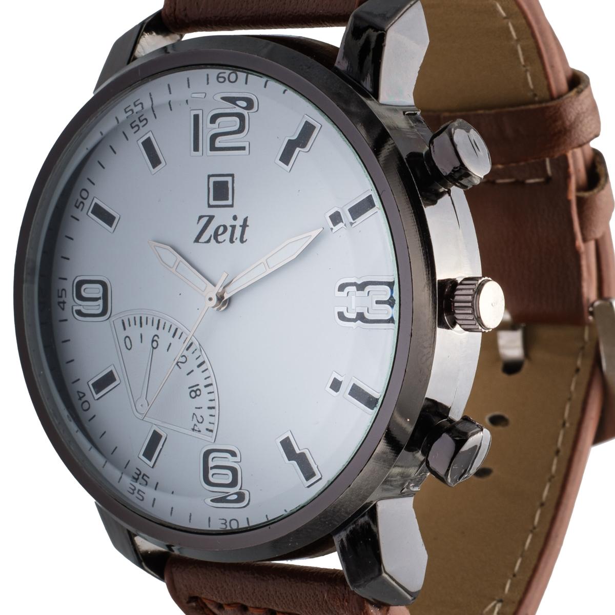 Reloj Análogo Zeit Caballero Casual Liso Correa Tacto Piel