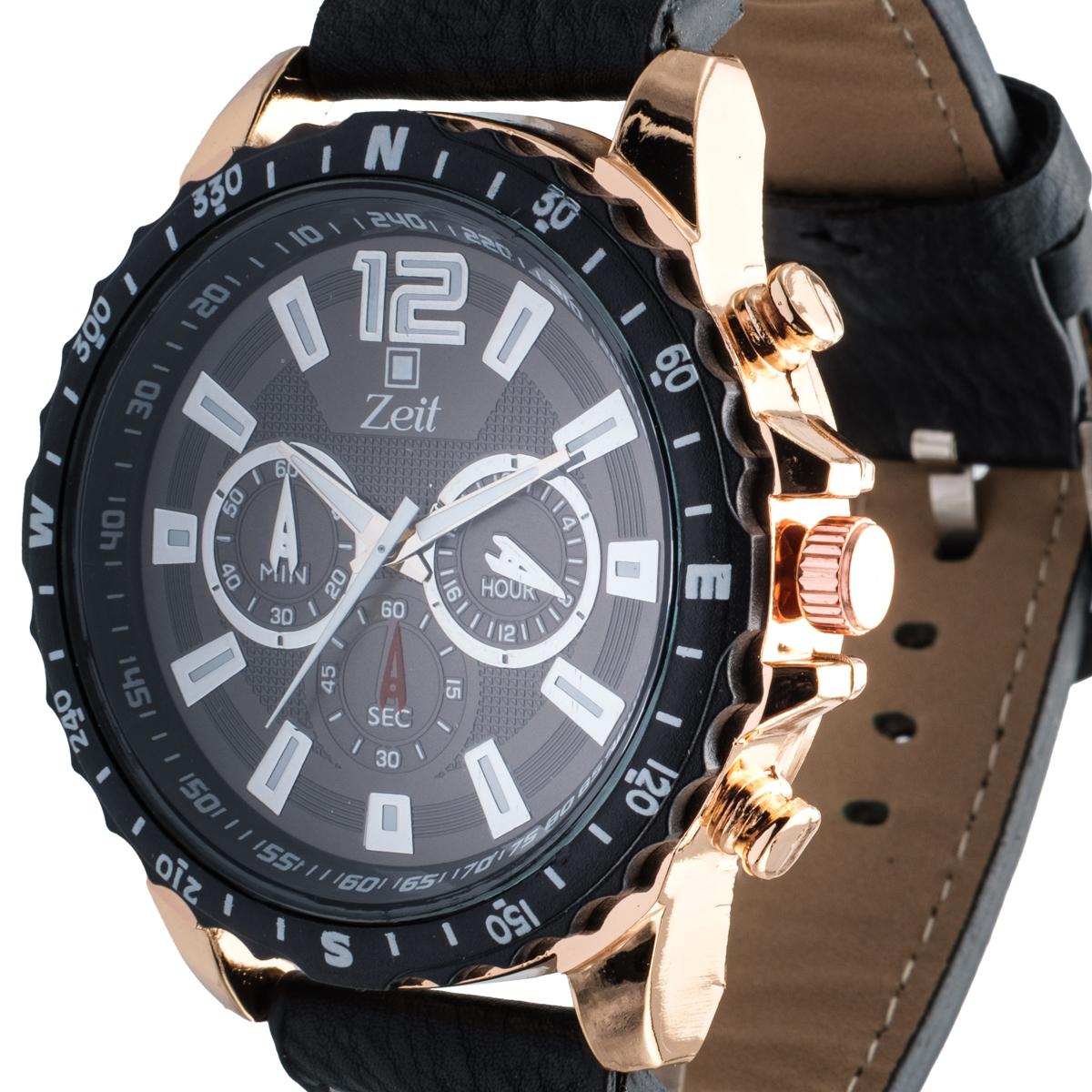 Reloj Análogo Zeit Caballero Correa Tacto Piel Simuladores