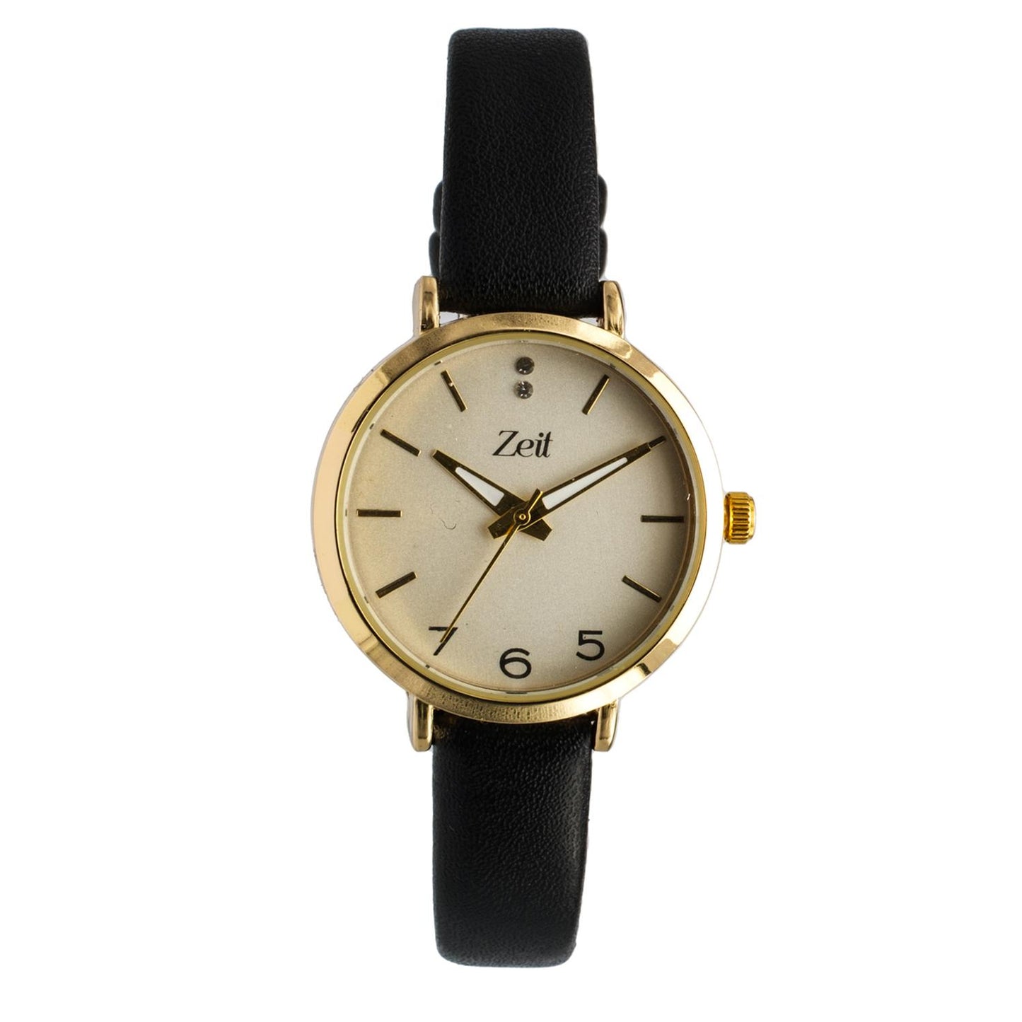 Reloj Análogo Zeit Dama Casual Tacto Piel/Liso Pedrería