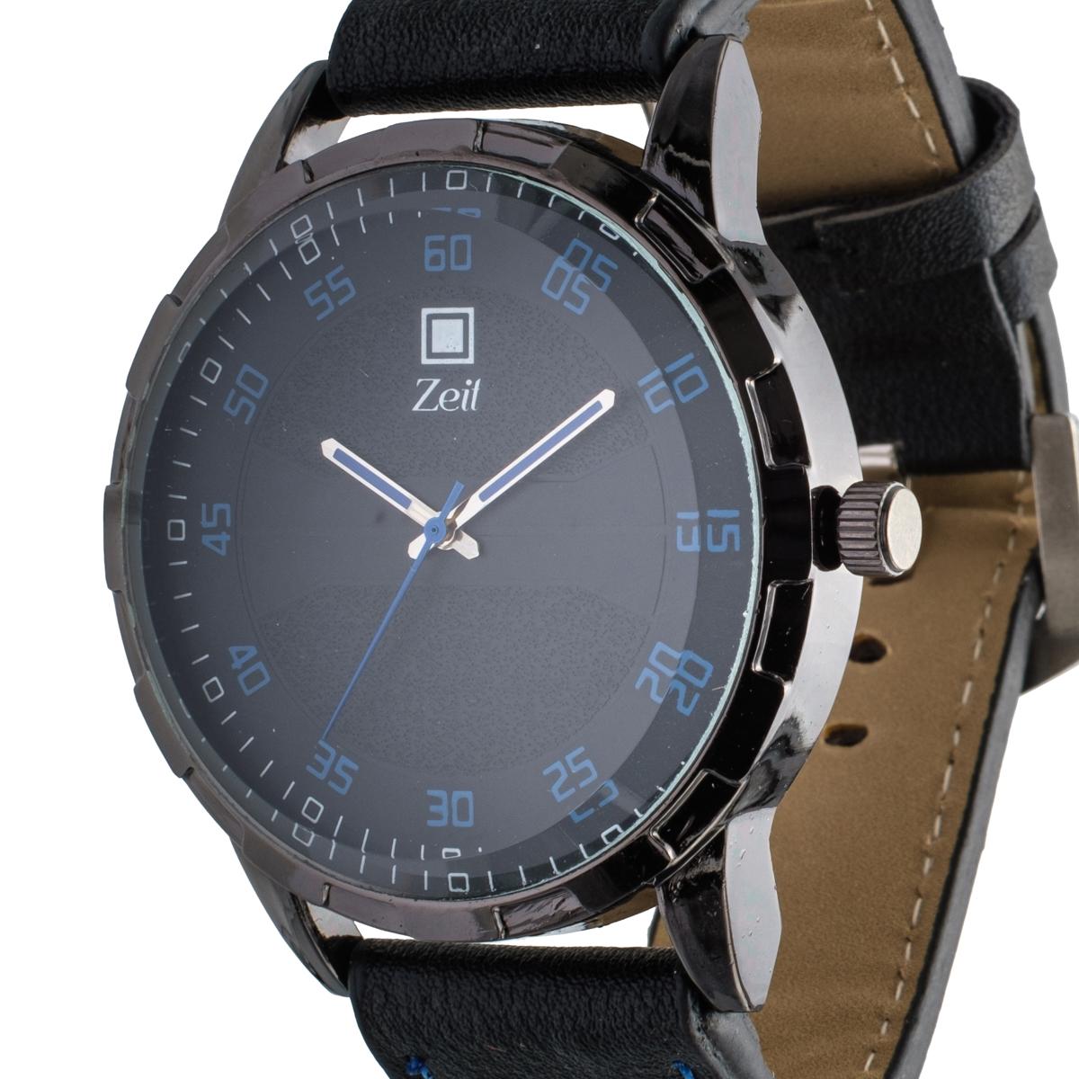 Reloj Análogo Zeit Caballero Correa De Tacto Piel Textura