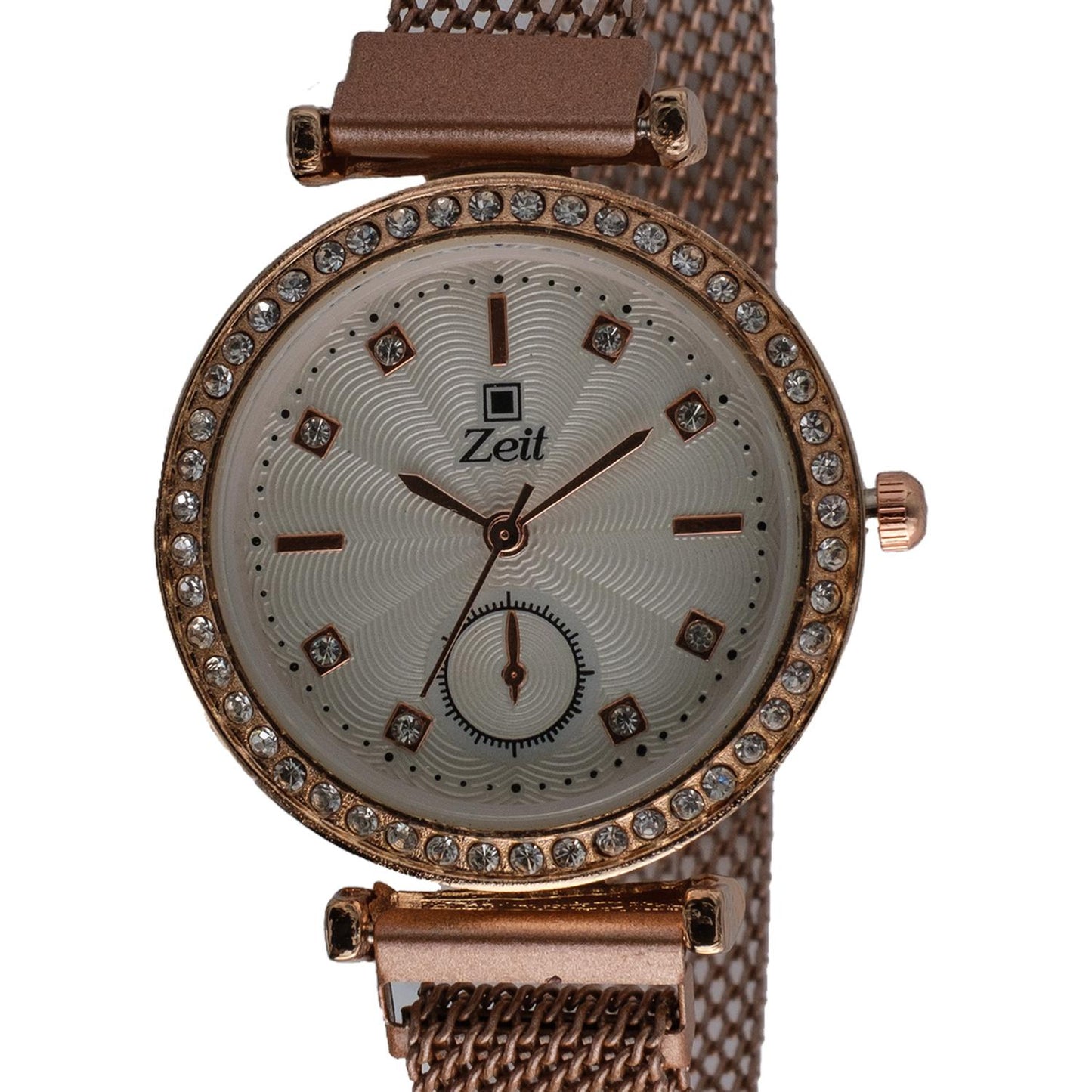 Reloj Análogo Zeit Dama Casual correa De Mesh Pedrería