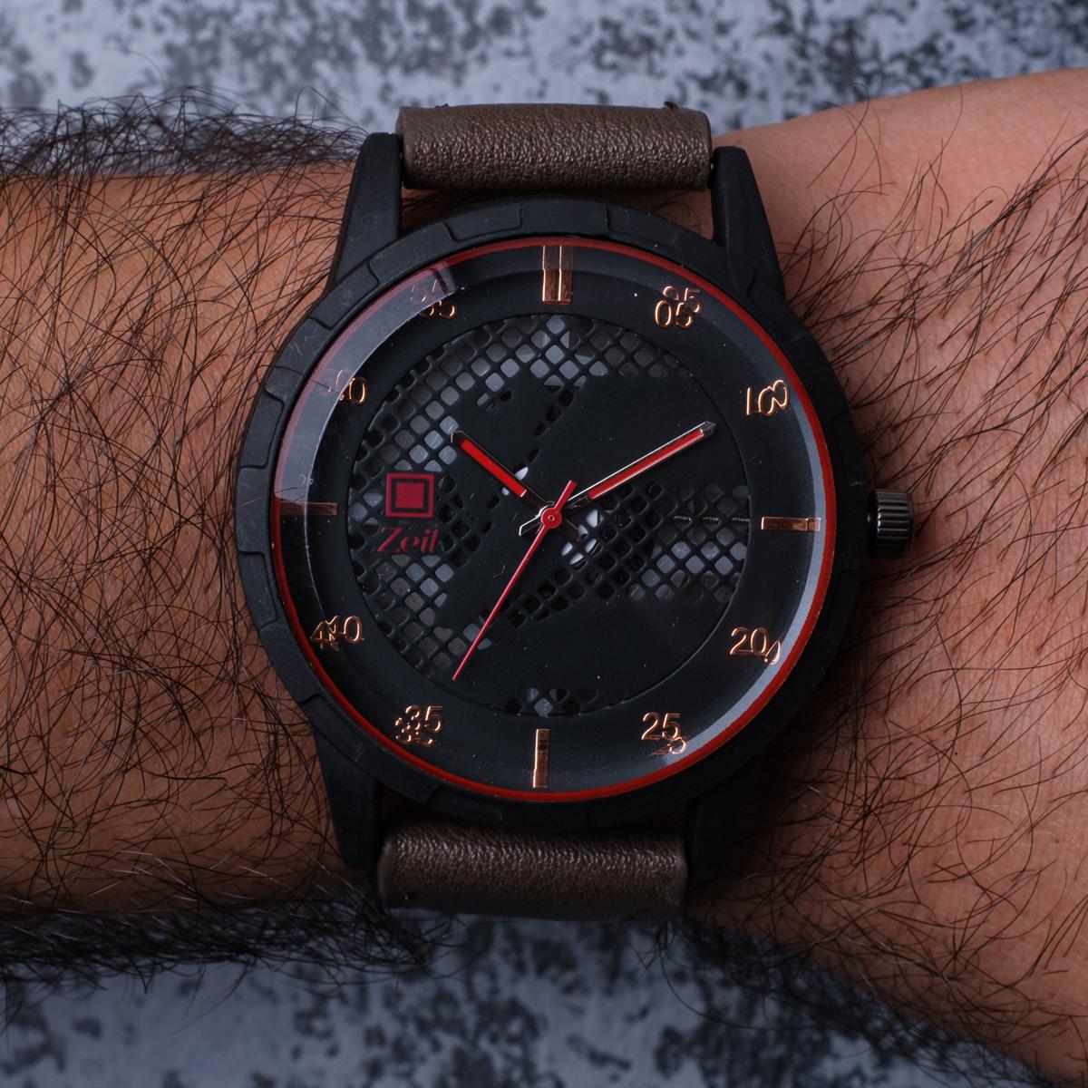 Reloj Análogo Zeit Casual Caballero Tacto Piel Textura