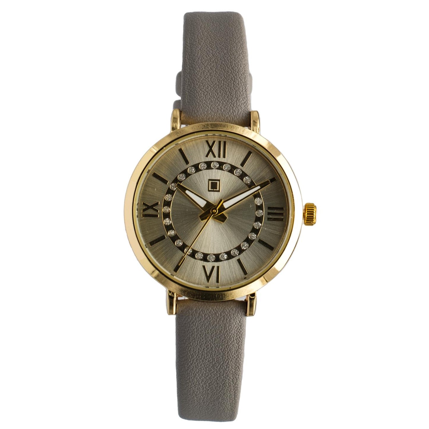 Reloj Análogo Zeit Dama Casual Tacto Piel Diseño Pedrería