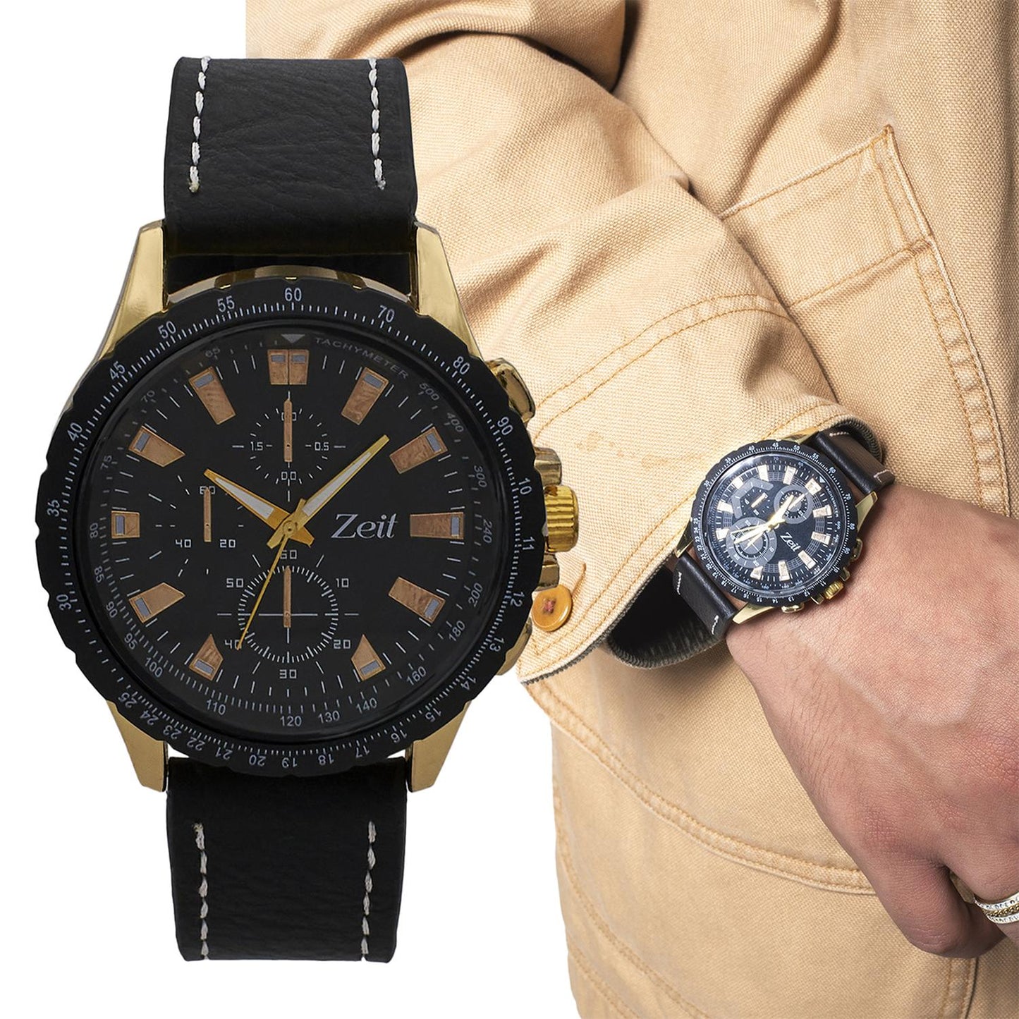 Reloj Análogo Zeit Casual Hombre Tacto Piel